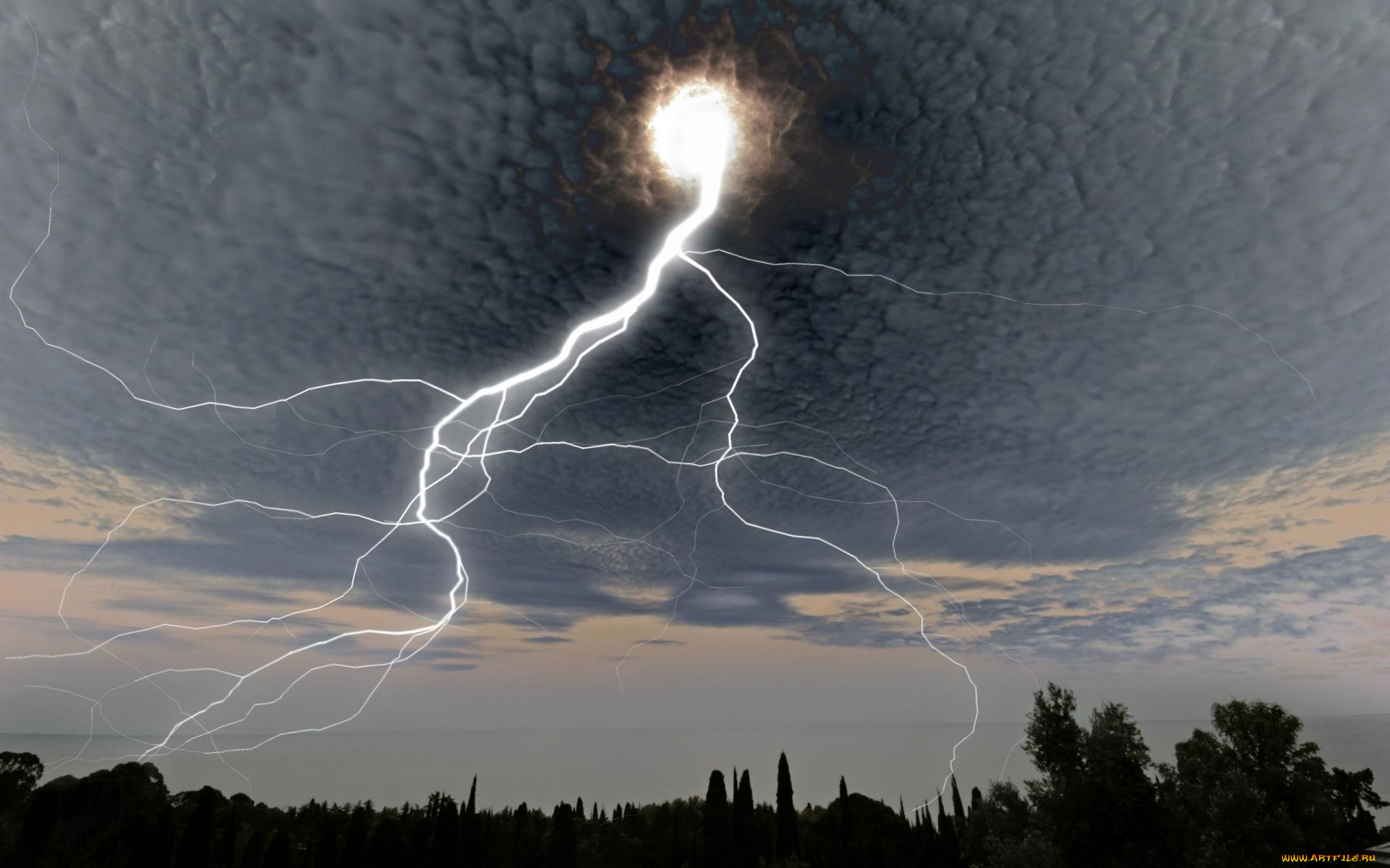 природа, молния, , гроза