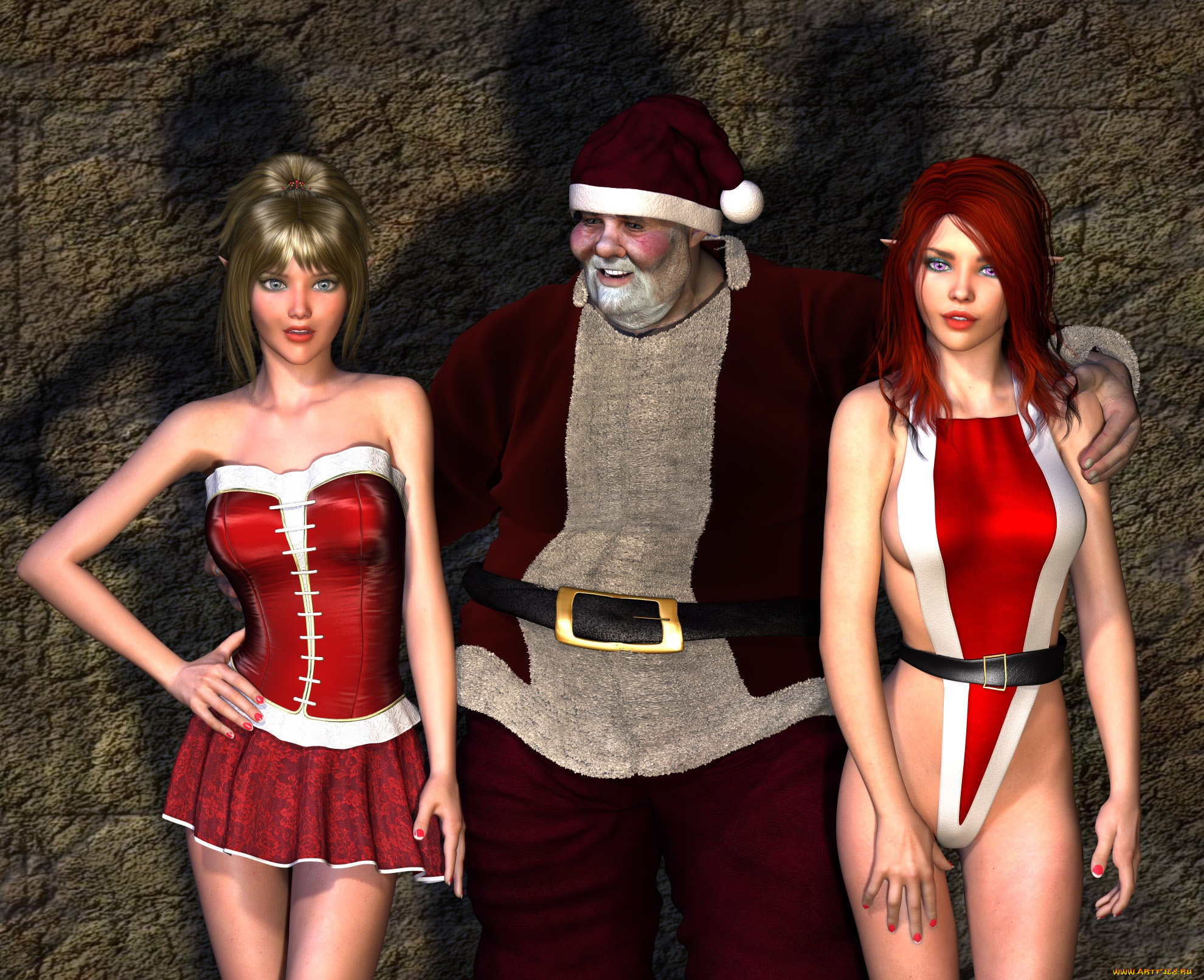 3д, графика, люди, , people, девушки, взгляд, фон