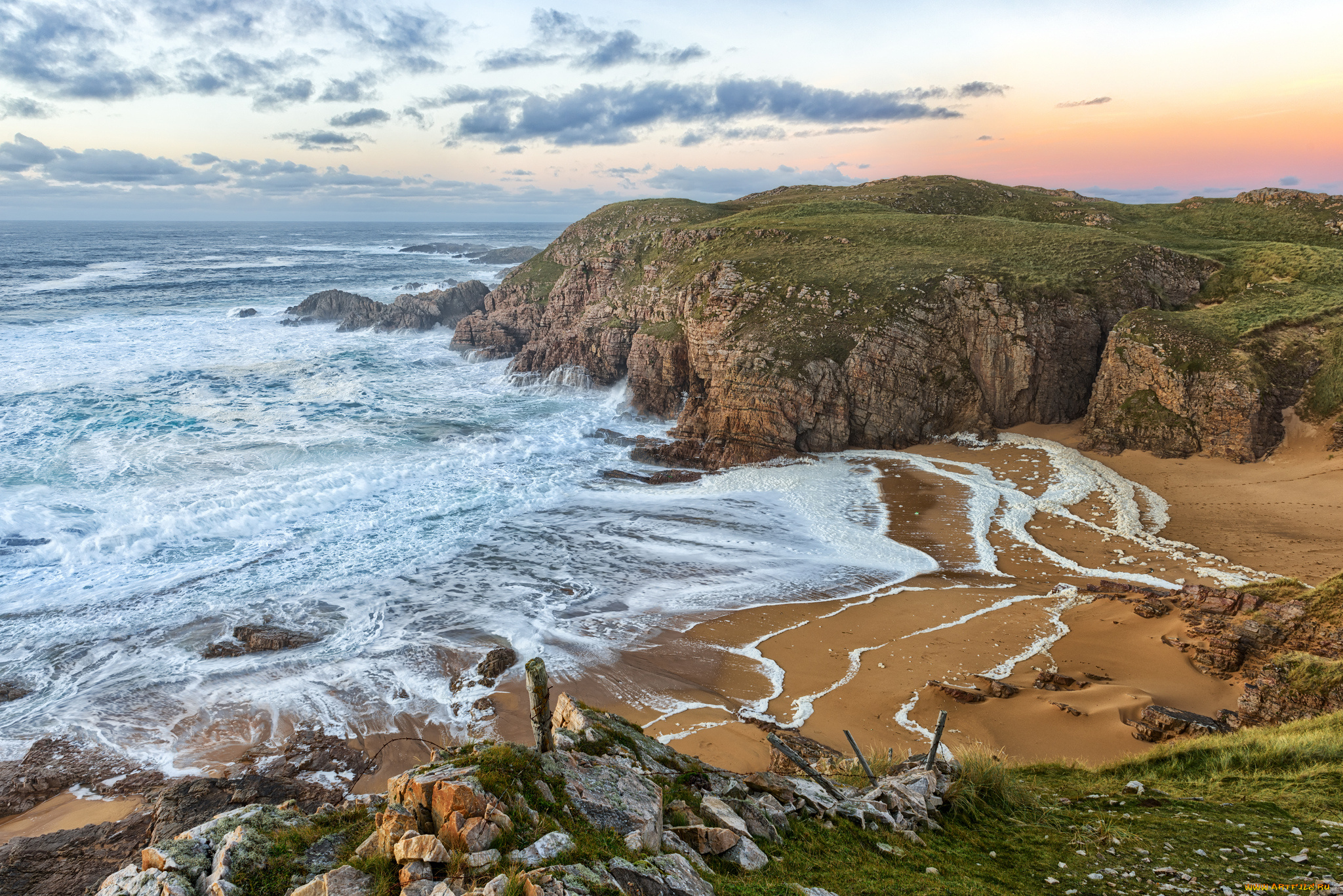 природа, побережье, море, берег