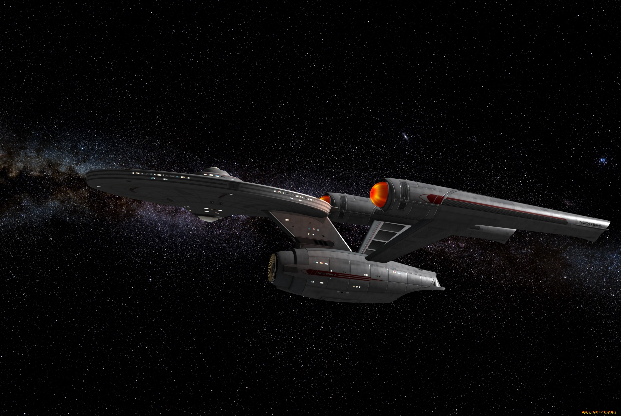 космос, арт, звезды, космический, корабль, полет, вселенная