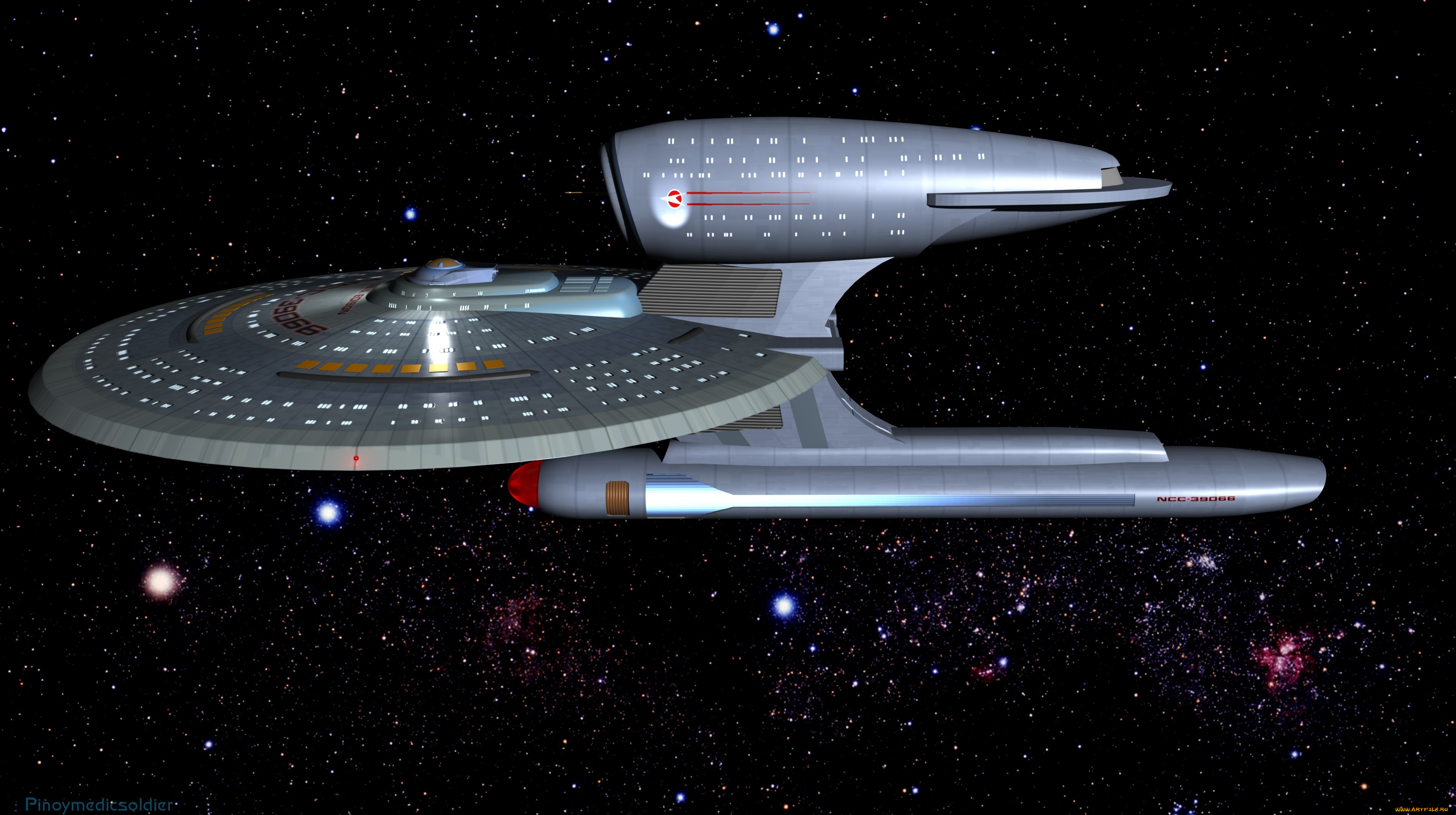 космос, арт, звезды, полет, космический, корабль, вселенная