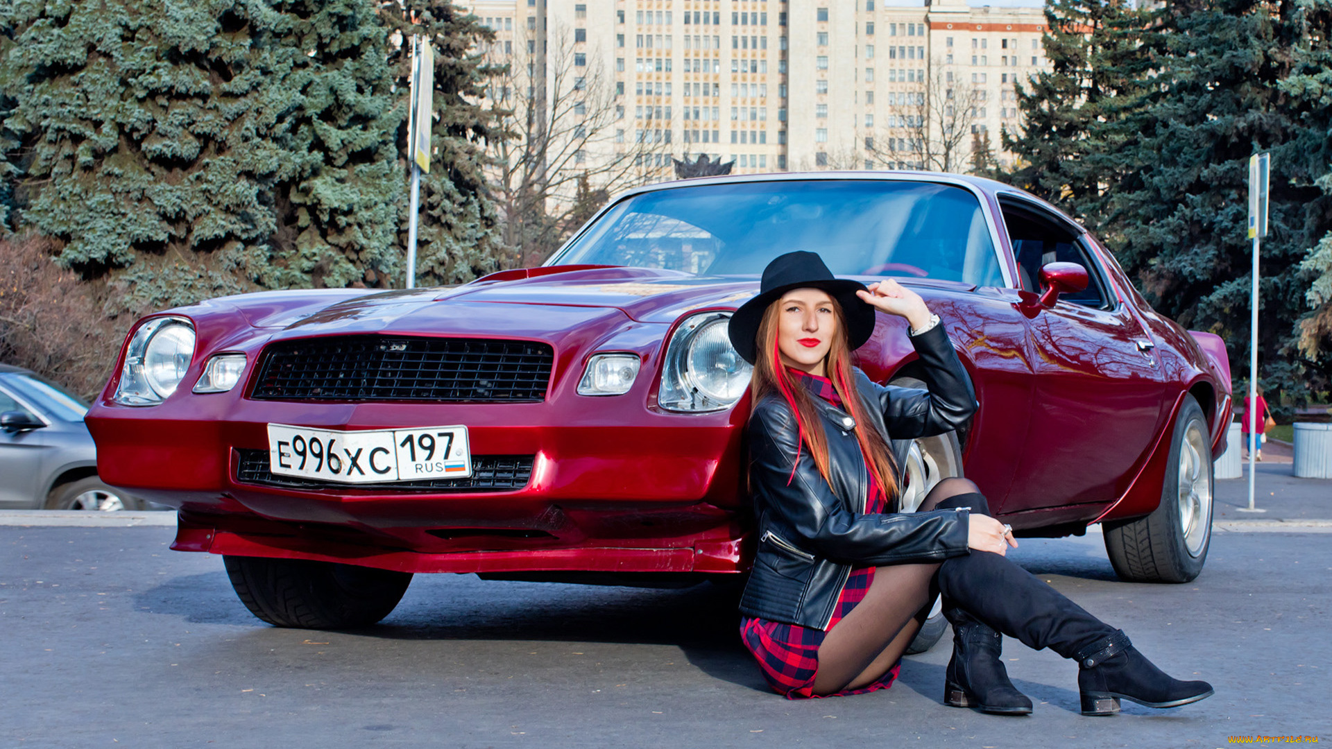 автомобили, -авто, с, девушками, chevrolet, camaro, 1980