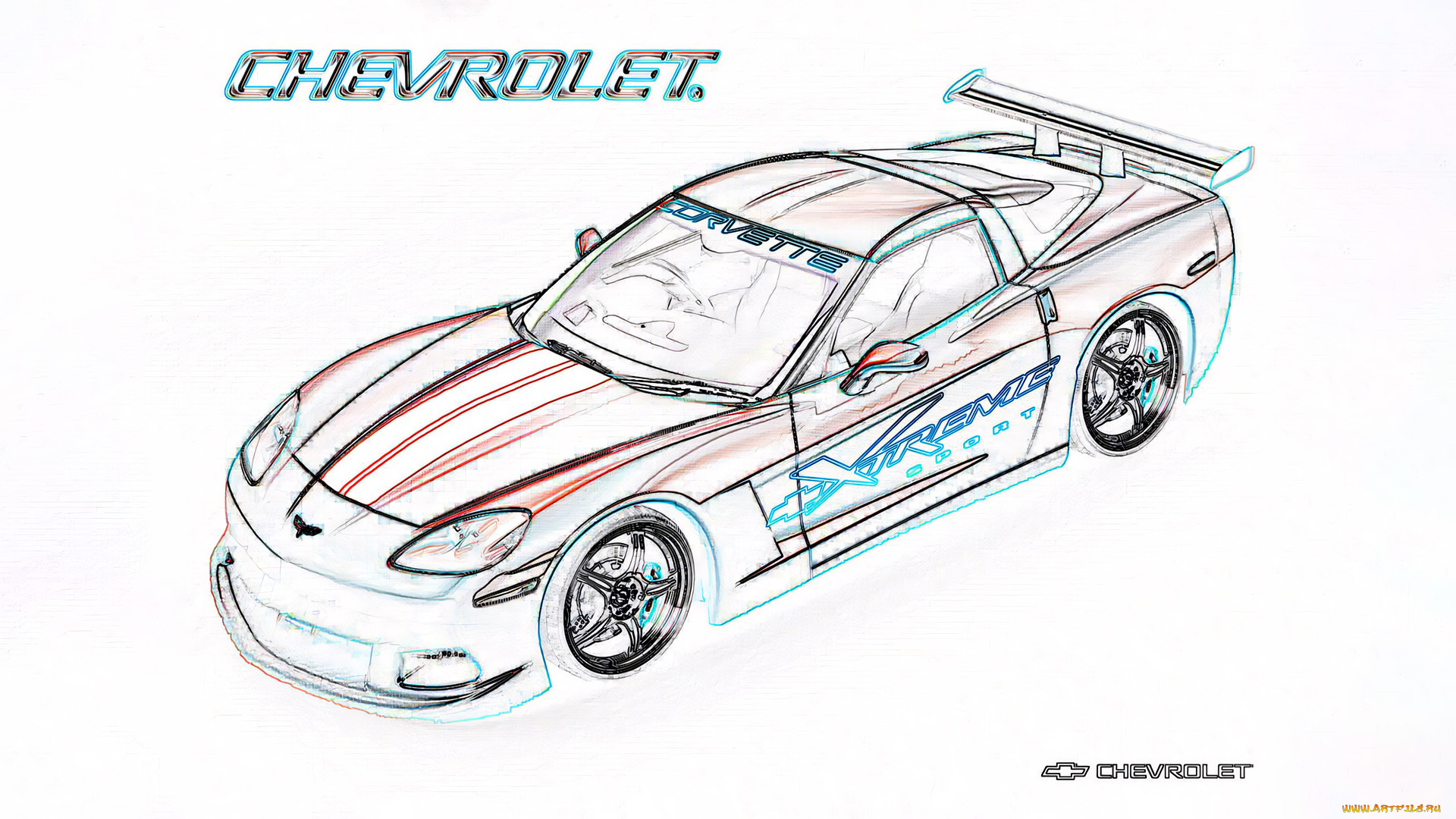 295341, рисованное, авто, мото, шевроле, chervrolet