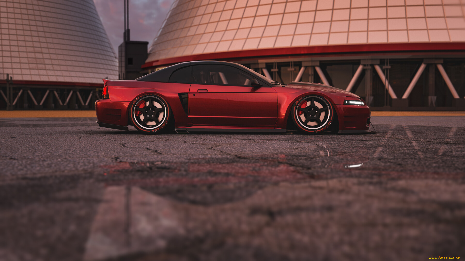 автомобили, 3д, ford, mustang, cobra, r, widebody, kit