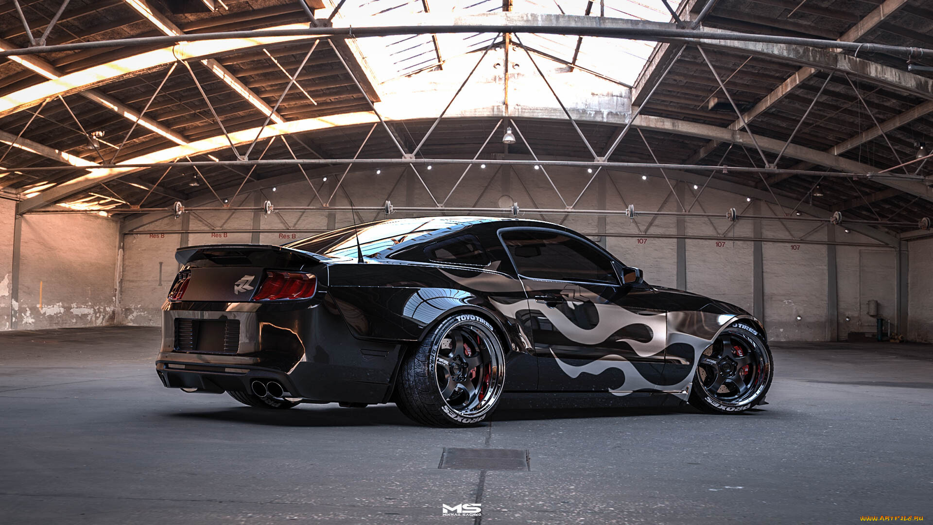 автомобили, 3д, ford, mustang, widebody