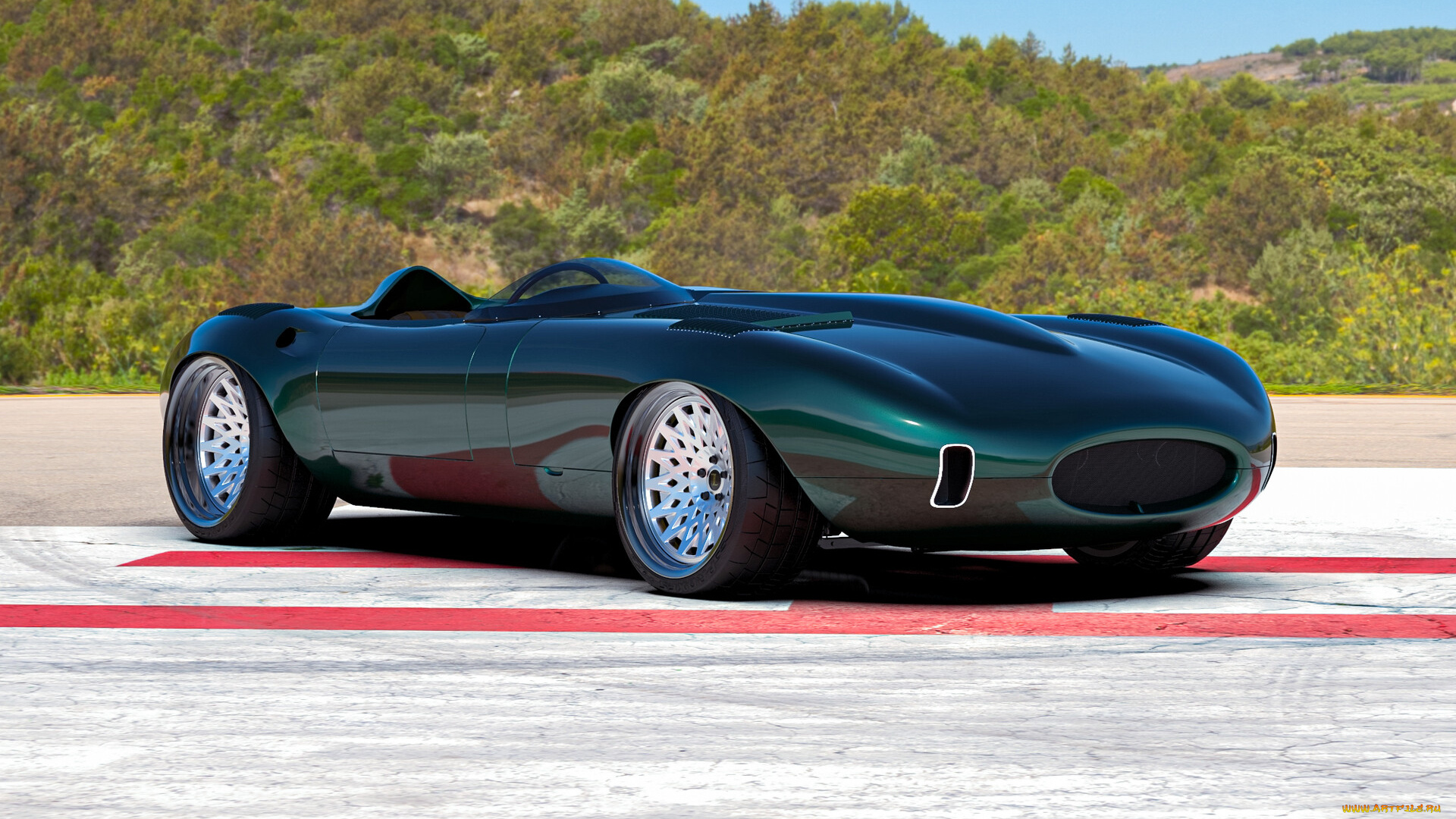 автомобили, 3д, jaguar, e-type, concept, speedster, roadster, cabriolet