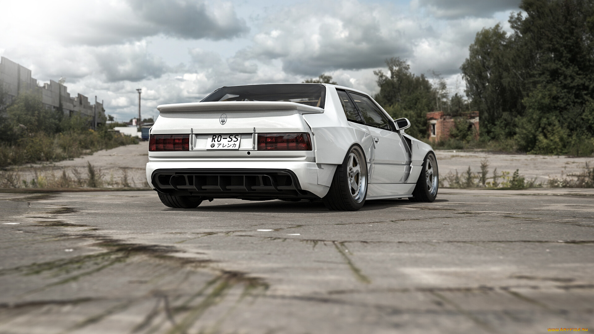 автомобили, 3д, maserati, ghibli, widebody, 1997