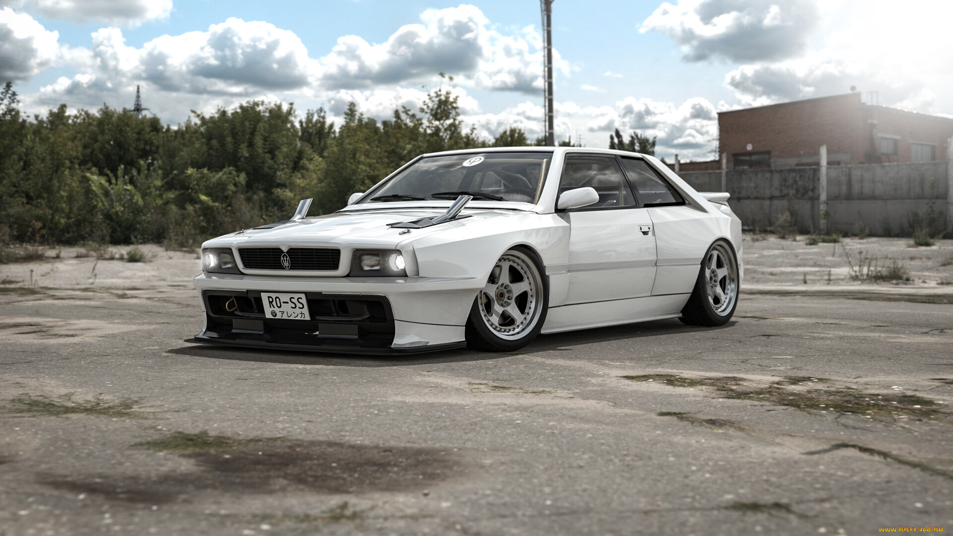 автомобили, 3д, maserati, ghibli, widebody, 1997