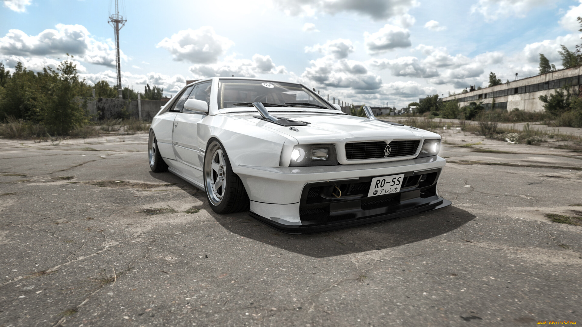 автомобили, 3д, maserati, ghibli, widebody, 1997