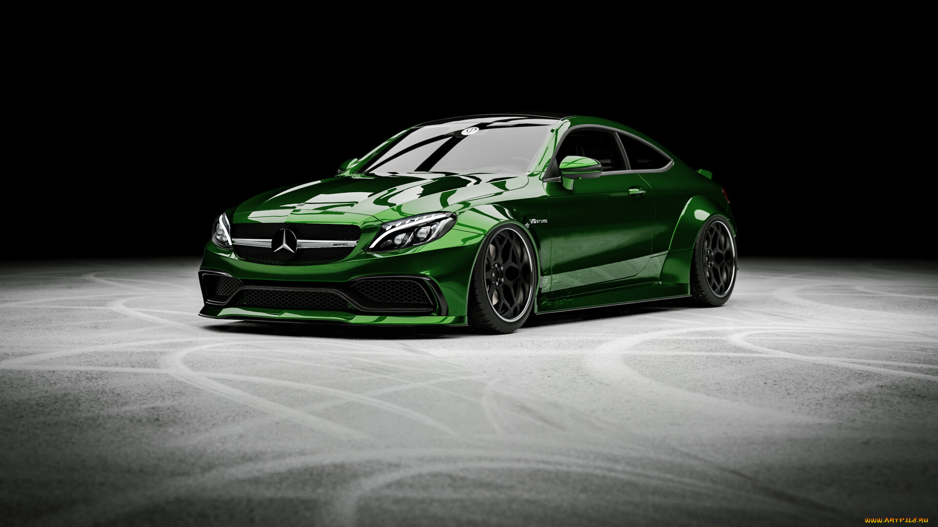 автомобили, 3д, mercedes, benz, c, 63s, amg, widebody