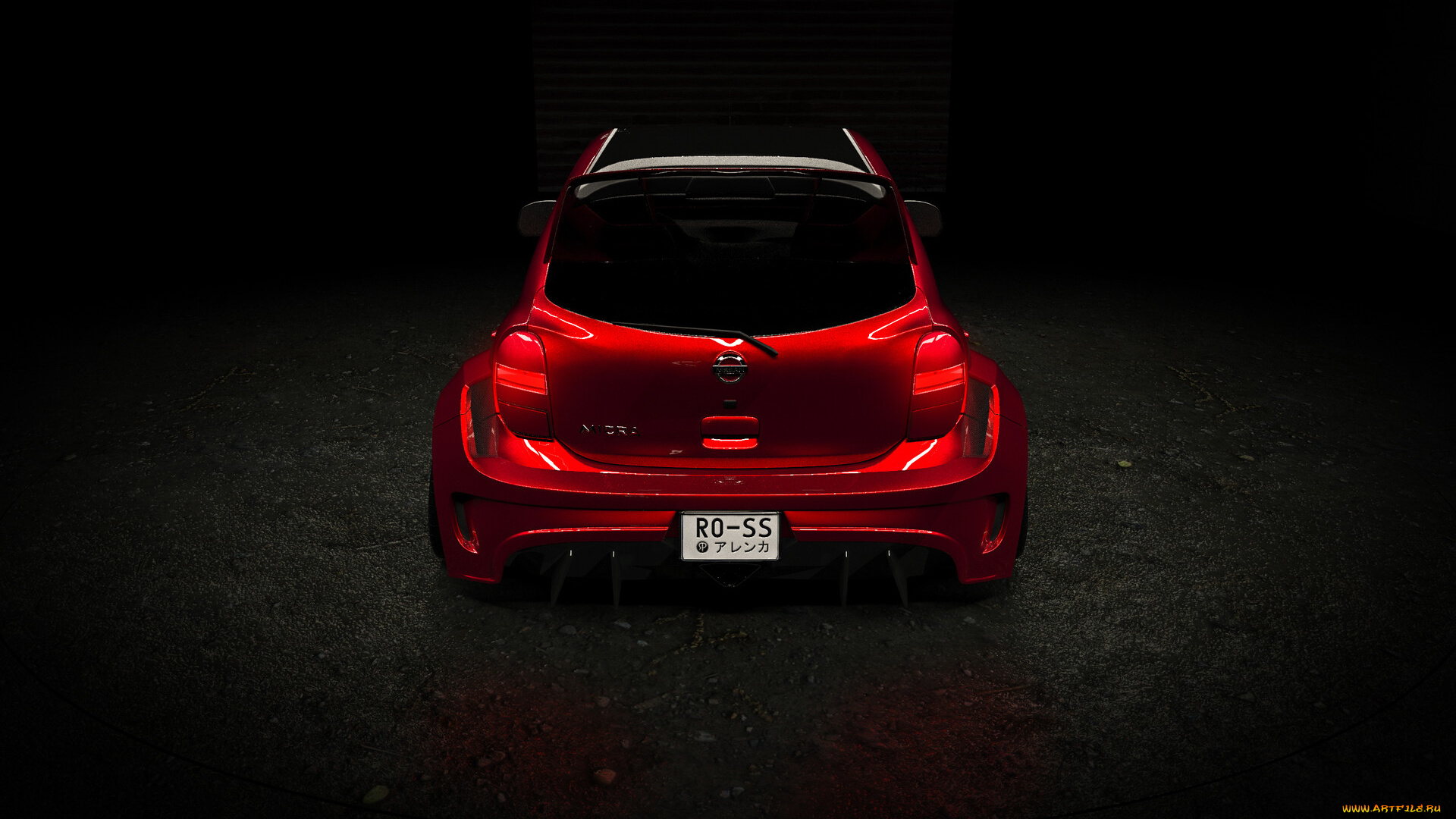 автомобили, 3д, nissan, micra, widebody