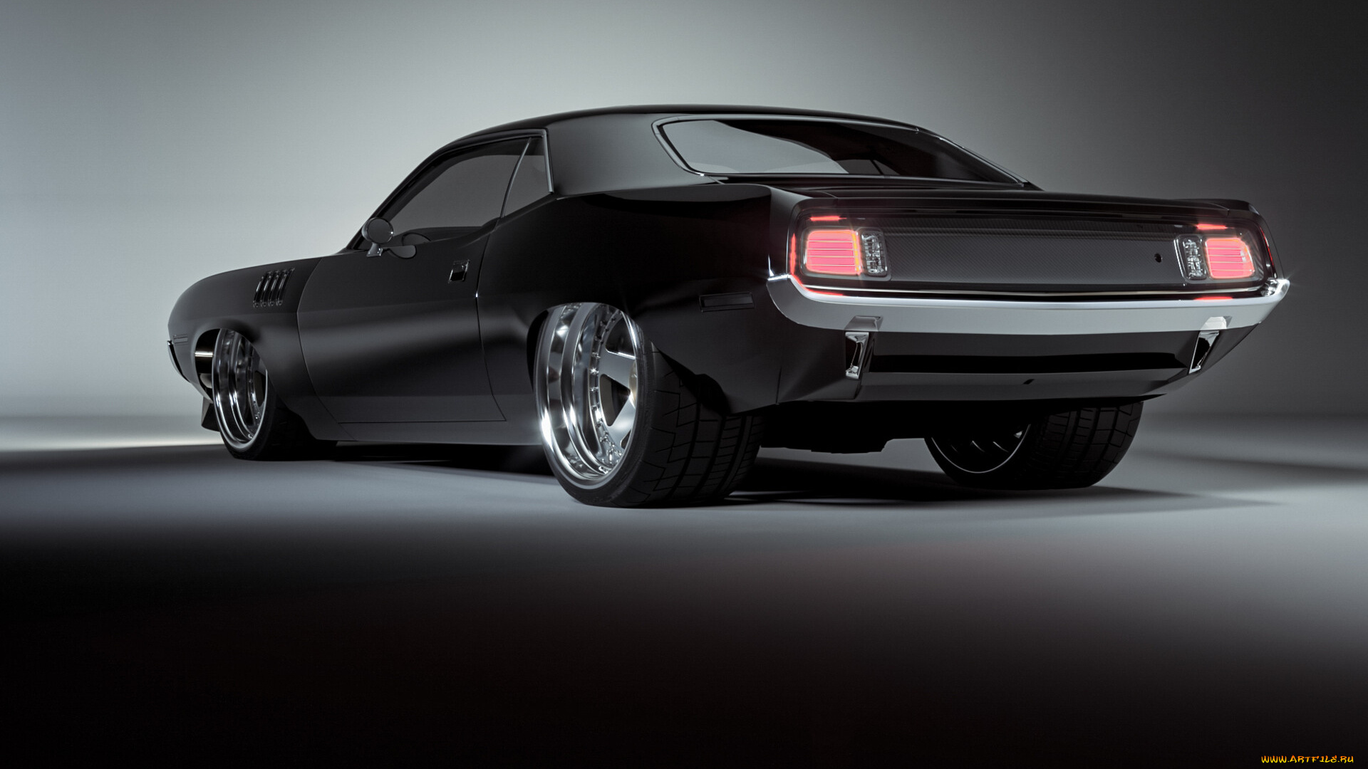 автомобили, 3д, plymouth, hemi, cuda, barracuda, american, muscle, stance, classic, car