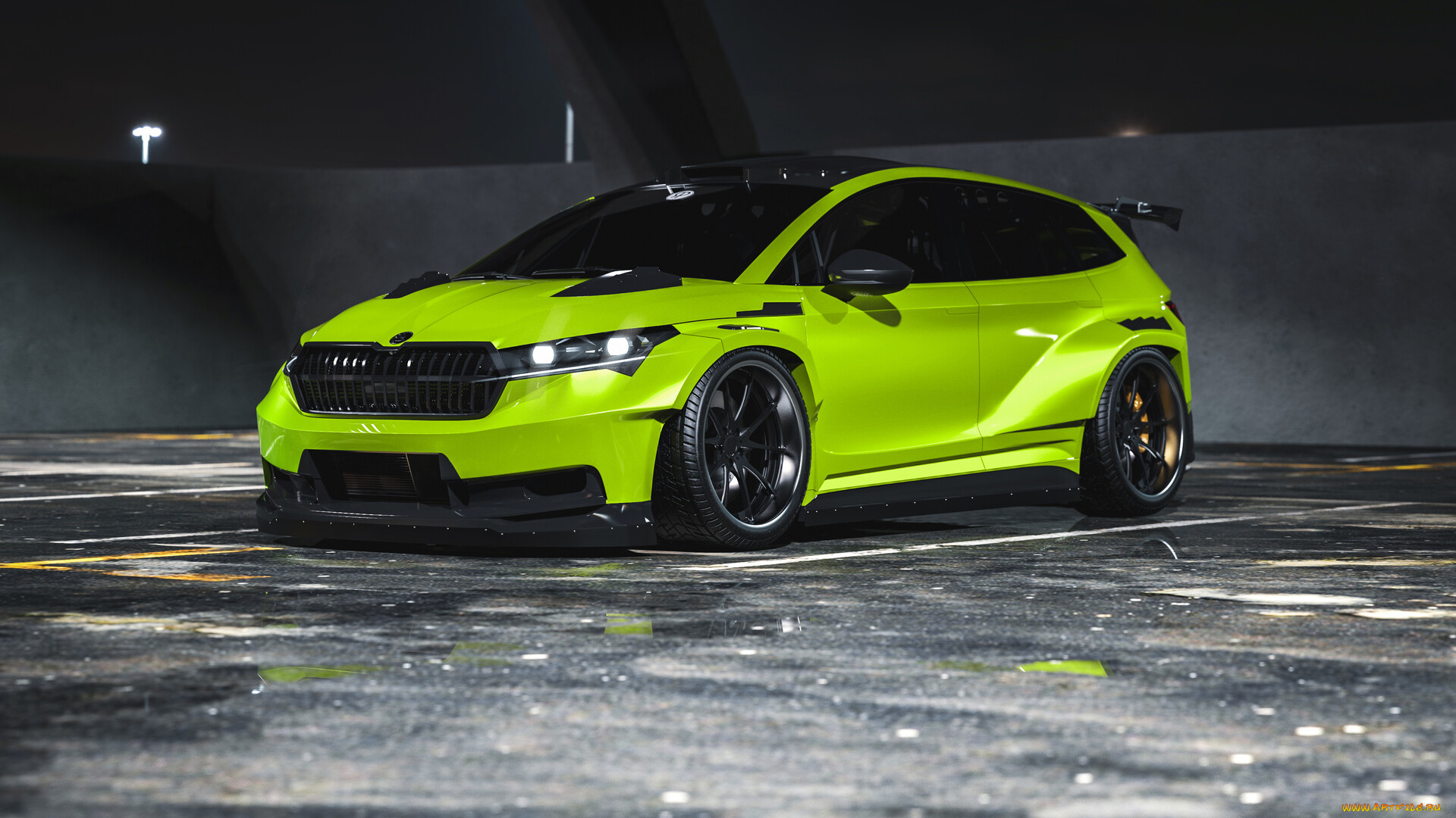 автомобили, 3д, skoda, enyaq, r5, rally, version