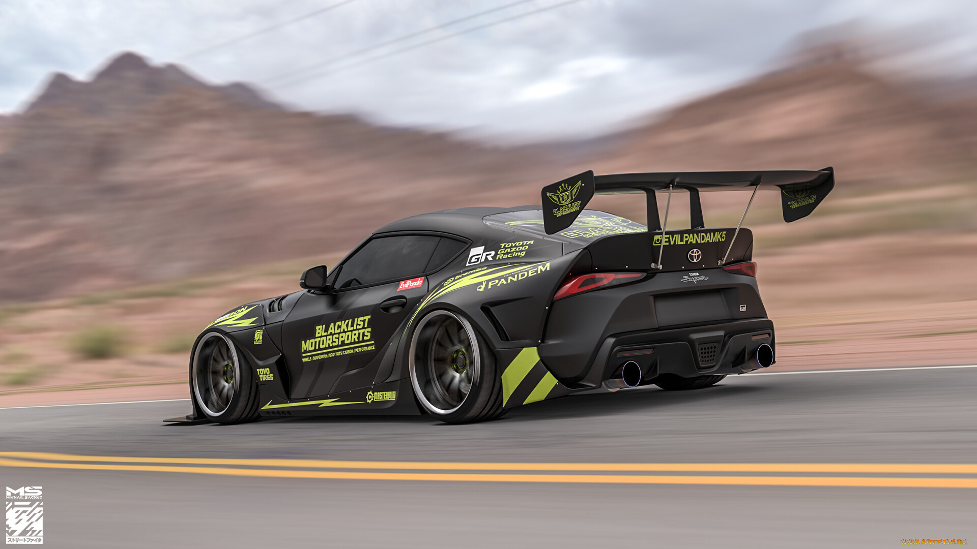 автомобили, 3д, toyota, supra, pandem