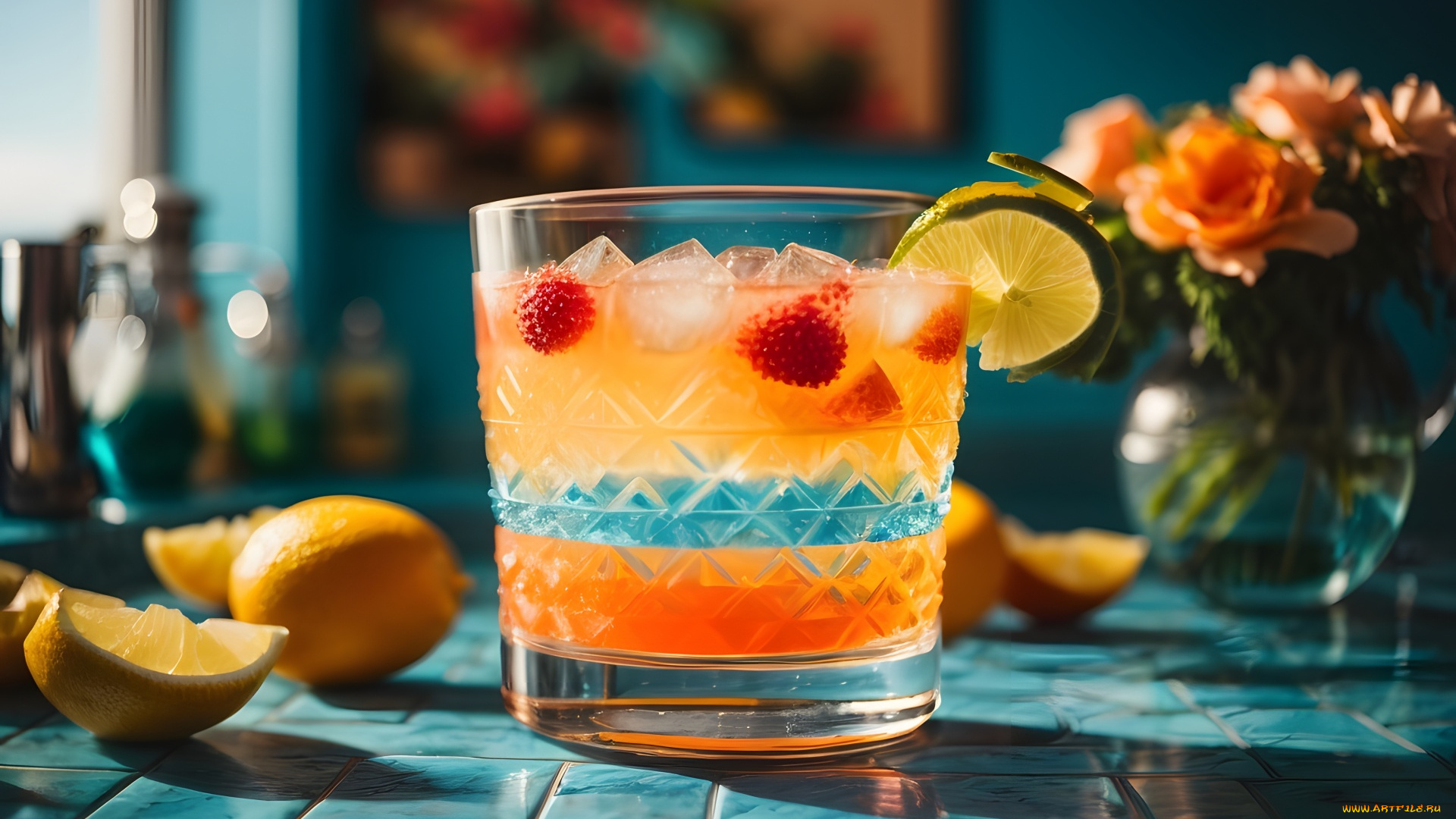 еда, напитки, , коктейль, лимон, коктейль, лед