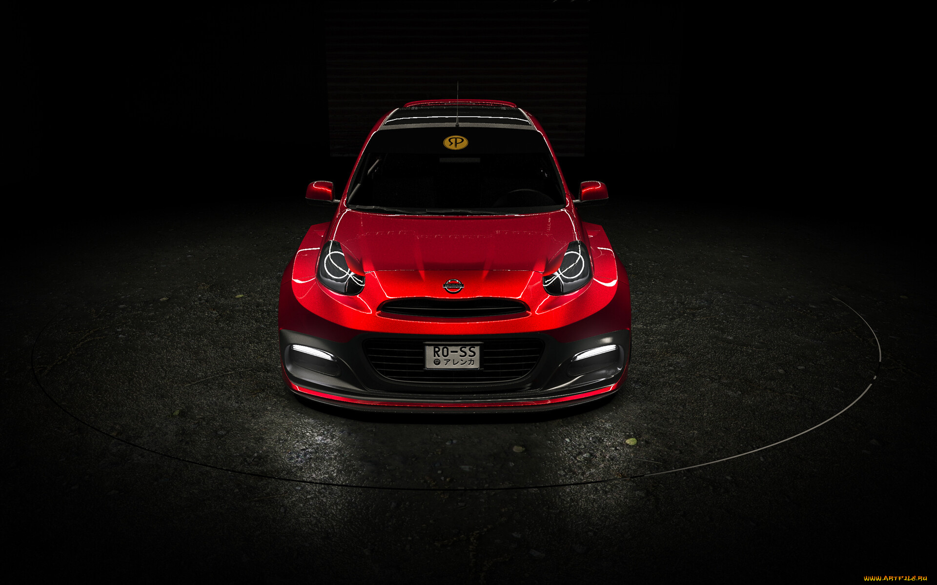 автомобили, 3д, nissan, micra, widebody