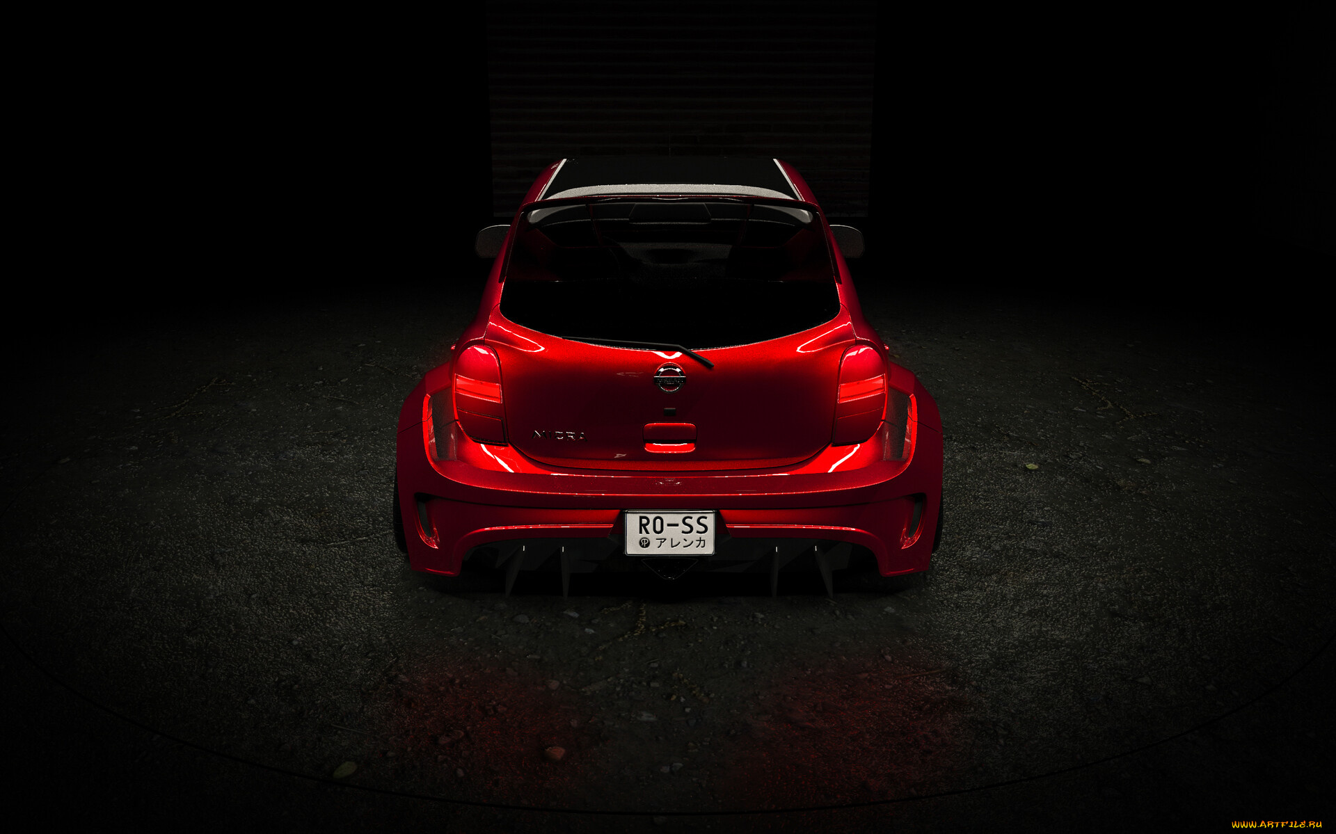 автомобили, 3д, nissan, micra, widebody