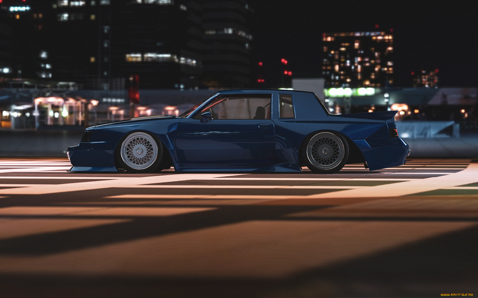 автомобили, 3д, buick, regal, gnx, widebody