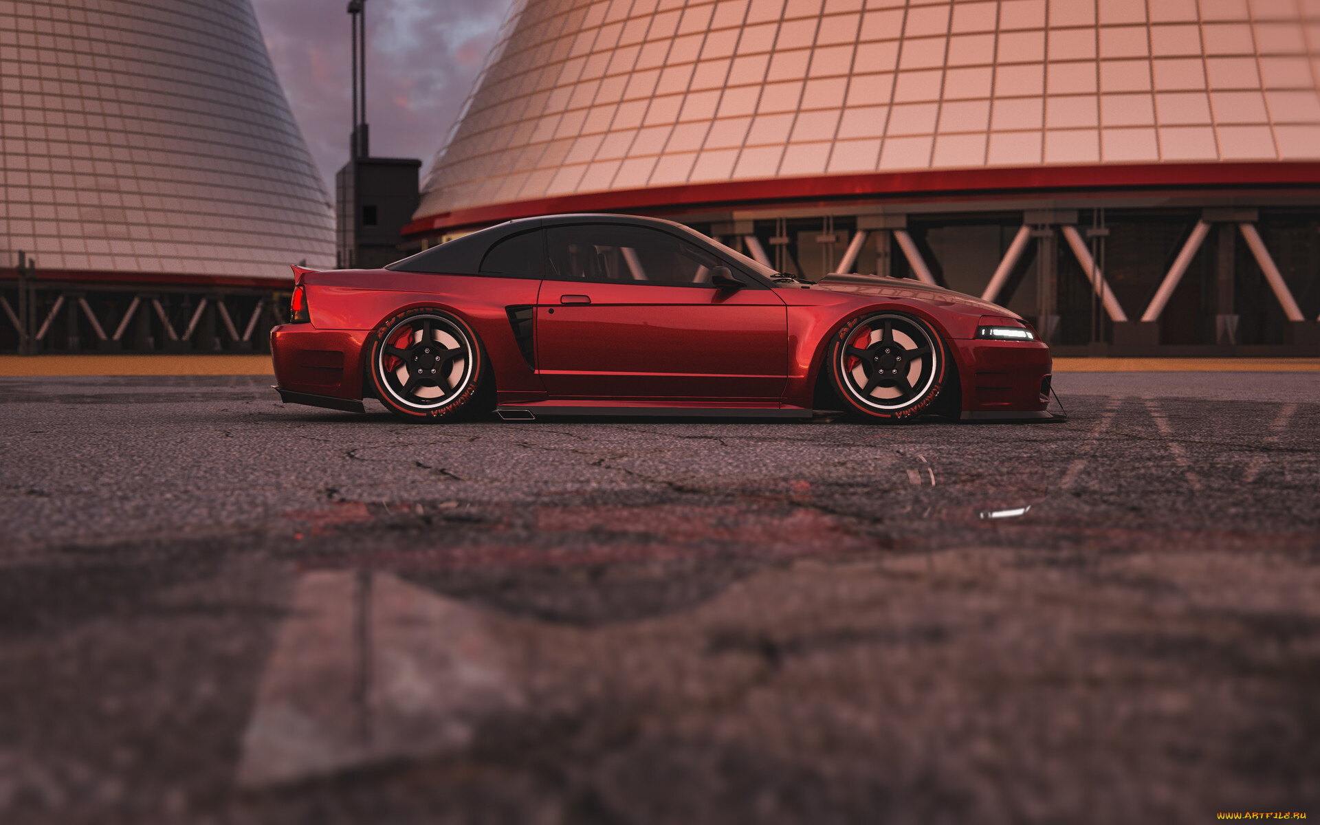 автомобили, 3д, ford, mustang, cobra, r, widebody, kit