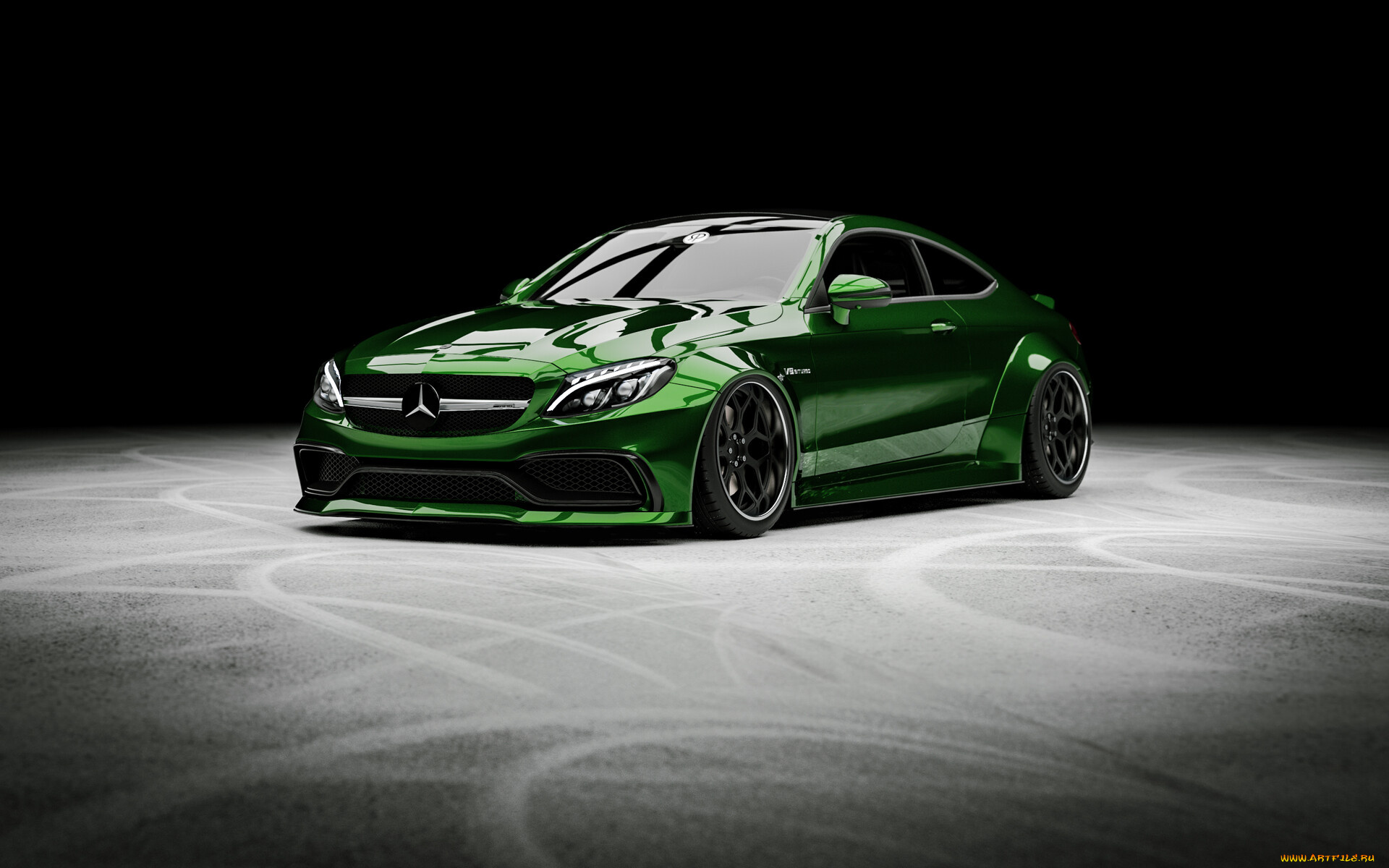 автомобили, 3д, mercedes, benz, c, 63s, amg, widebody