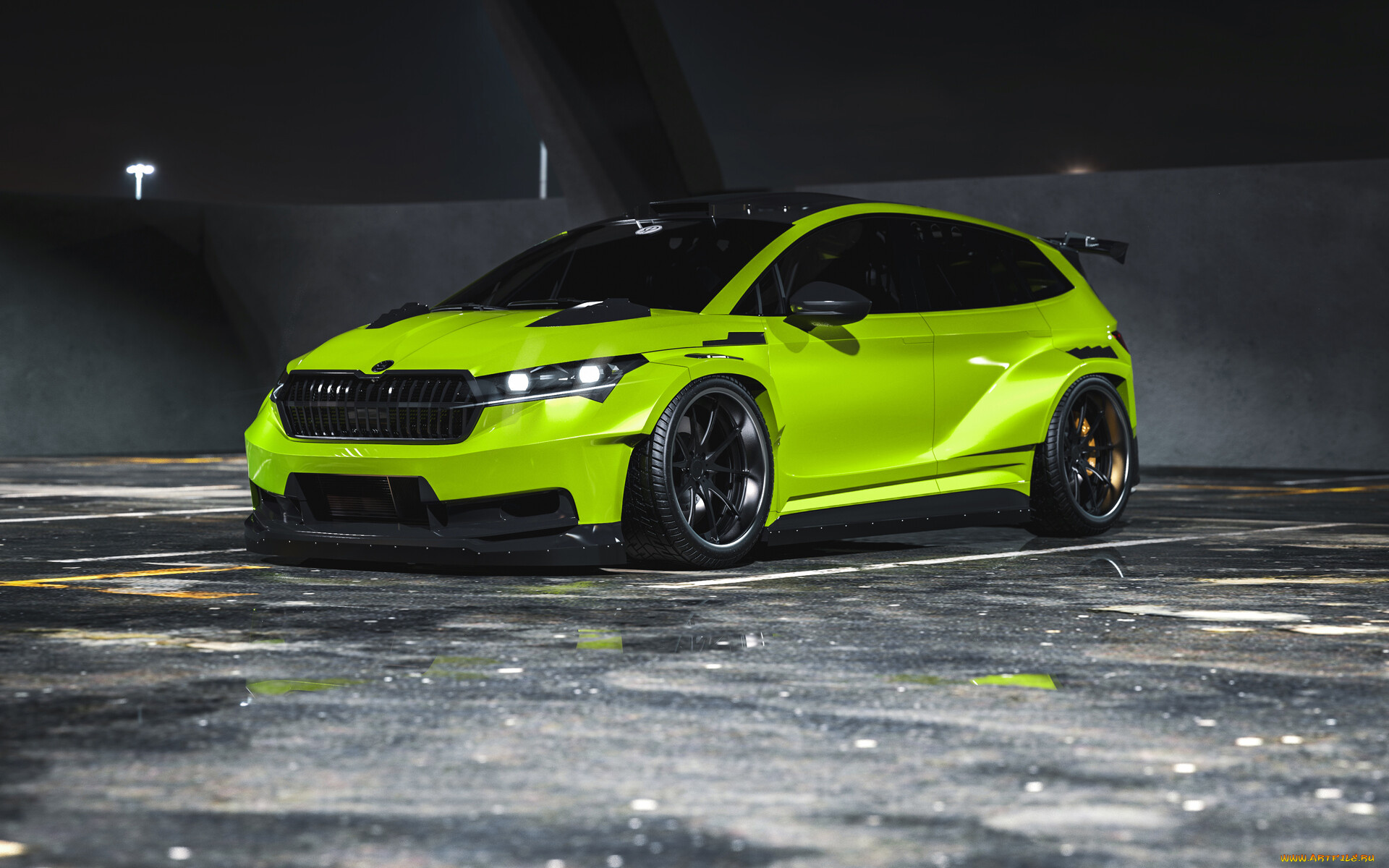 автомобили, 3д, skoda, enyaq, r5, rally, version