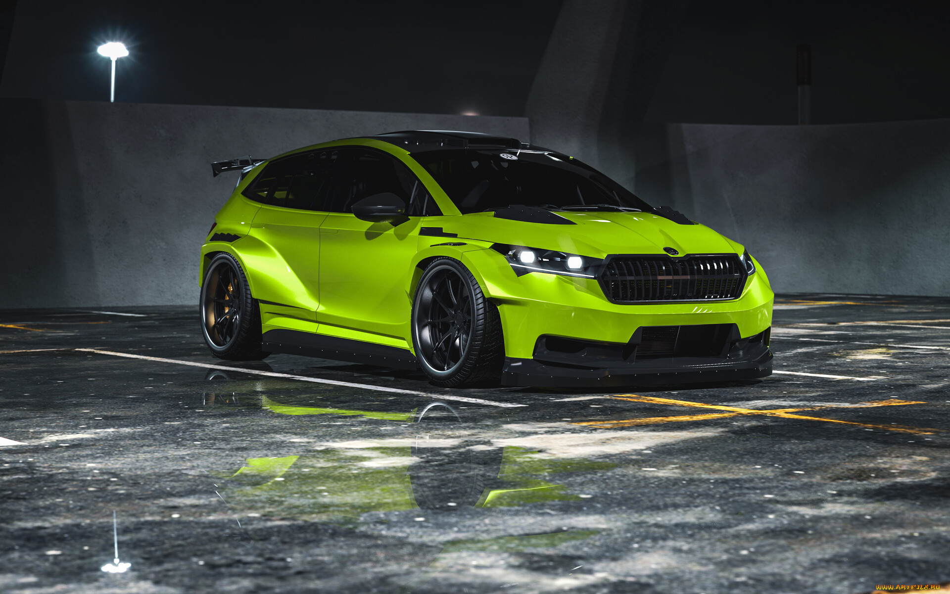 автомобили, 3д, skoda, enyaq, r5, rally, version