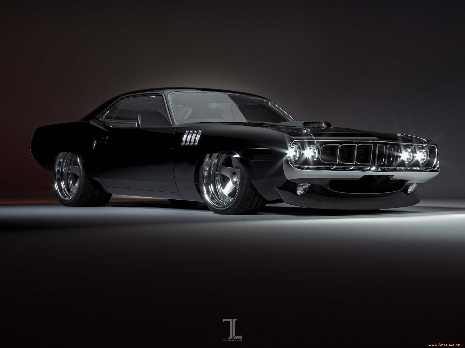 автомобили, 3д, plymouth, hemi, cuda, barracuda, american, muscle, stance, classic, car