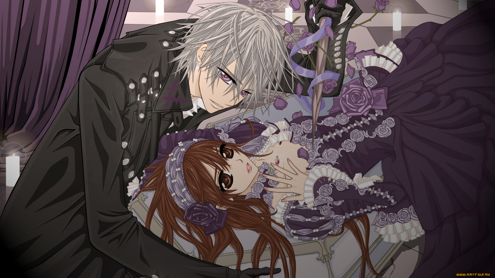 аниме, vampire, knight