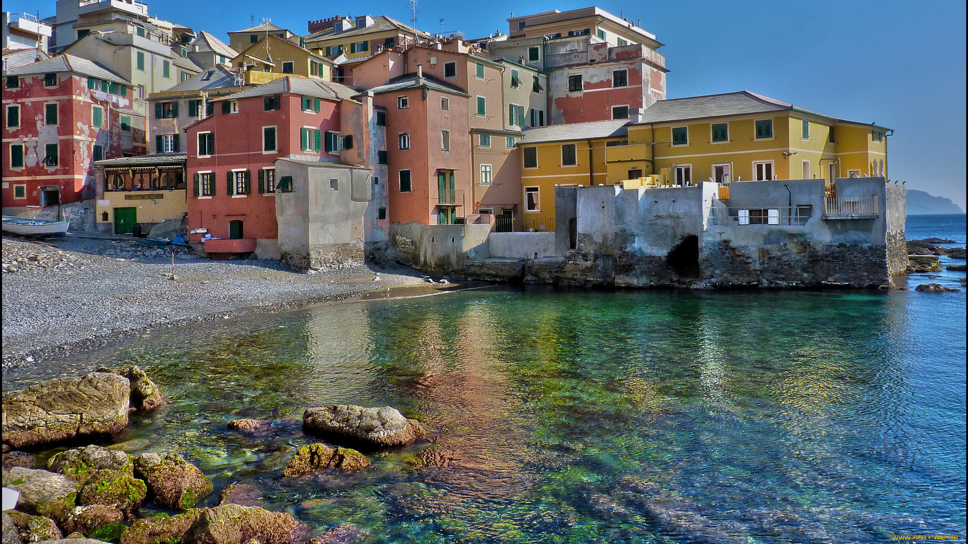 города, амальфийское, лигурийское, побережье, италия, генуя, лигурия