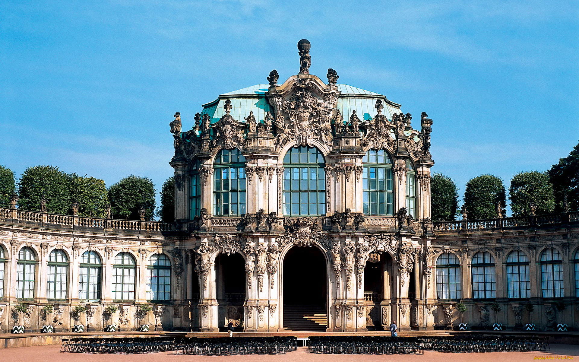 города, дрезден, германия, zwinger, palace, wallpavillon