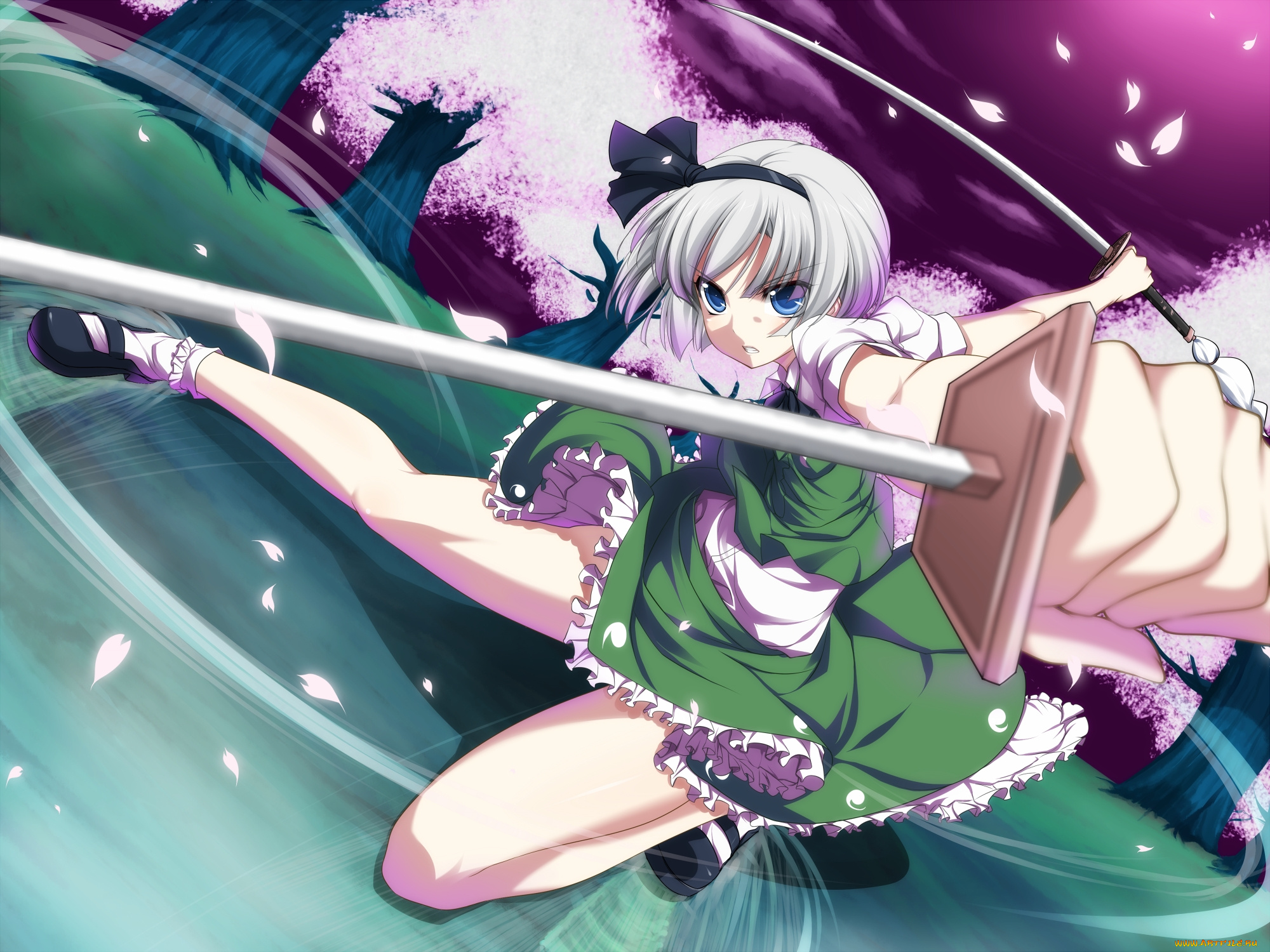 konpaku, youmu, аниме, touhou