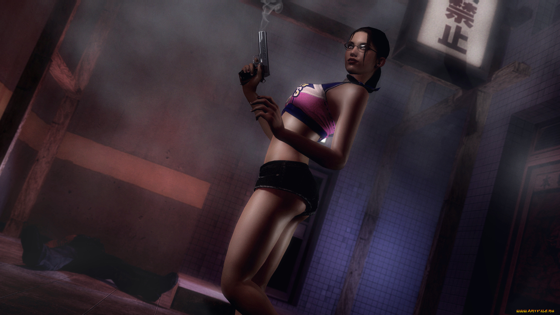 3д, графика, fantasy, , фантазия, оружие, взгляд, девушка