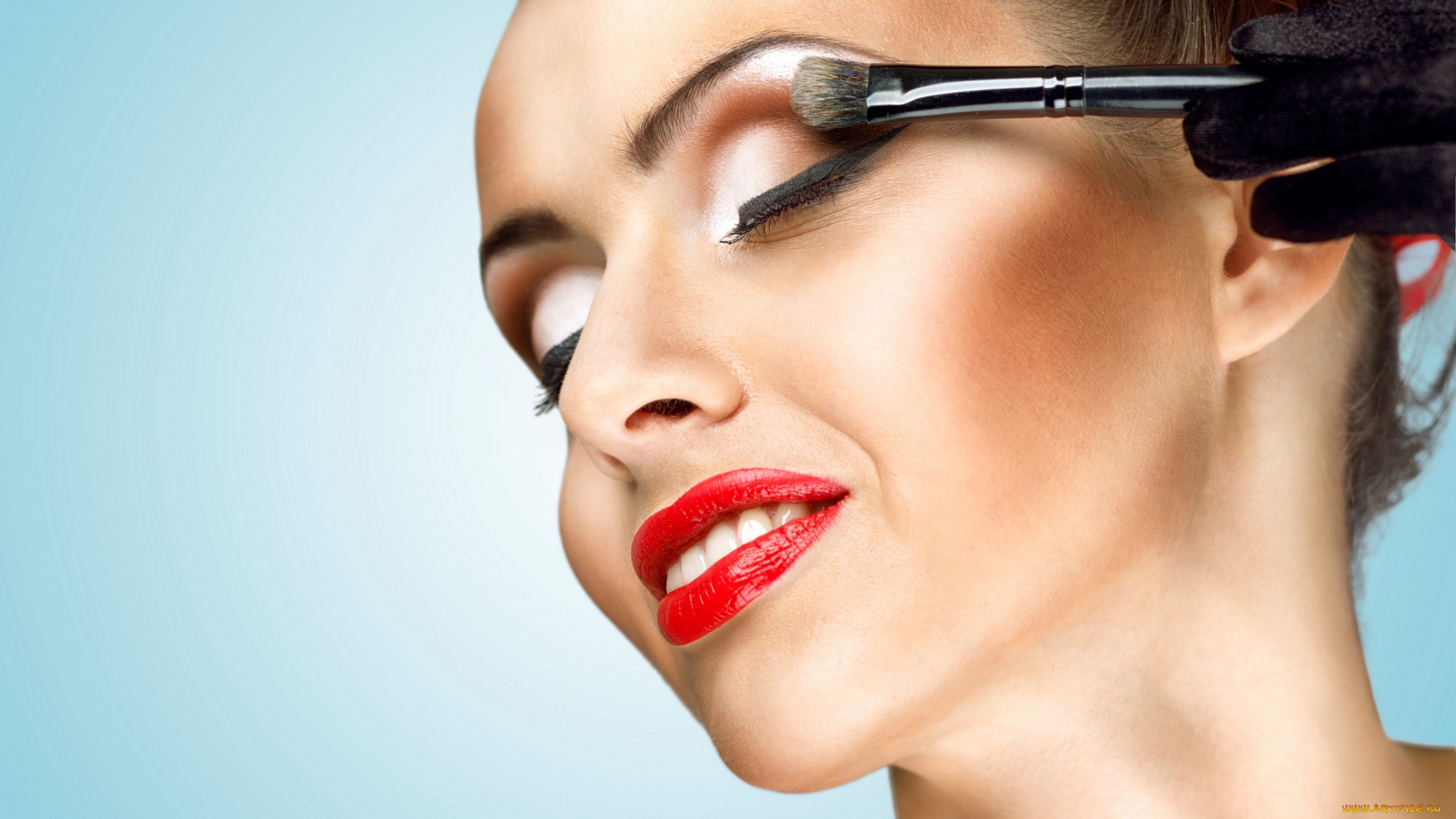 девушки, -unsort, , лица, , портреты, кисточка, макияж, девушка