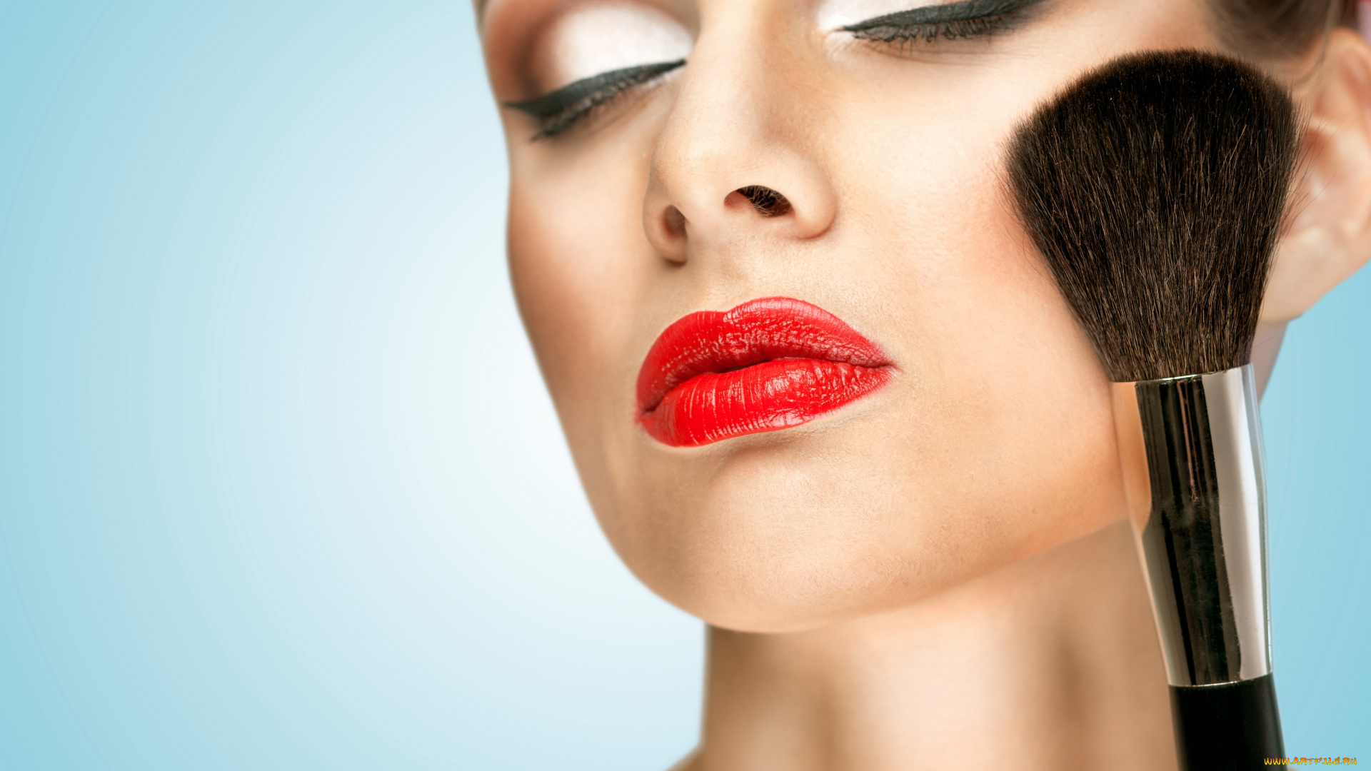 девушки, -unsort, , лица, , портреты, кисточка, макияж, девушка