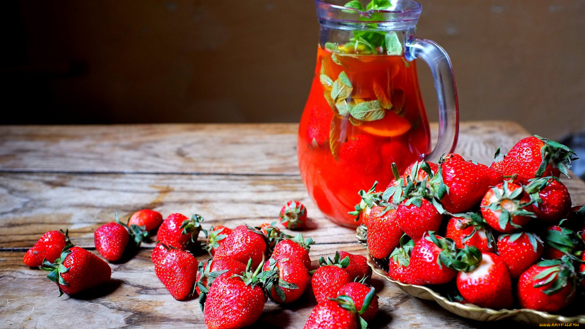 еда, клубника, , земляника, клубничный, лимонад