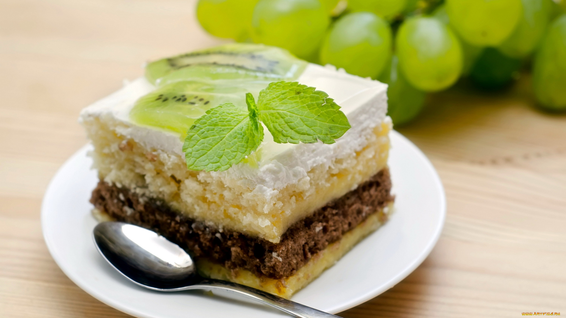 еда, пирожные, , кексы, , печенье, виноград, пирожное, мята