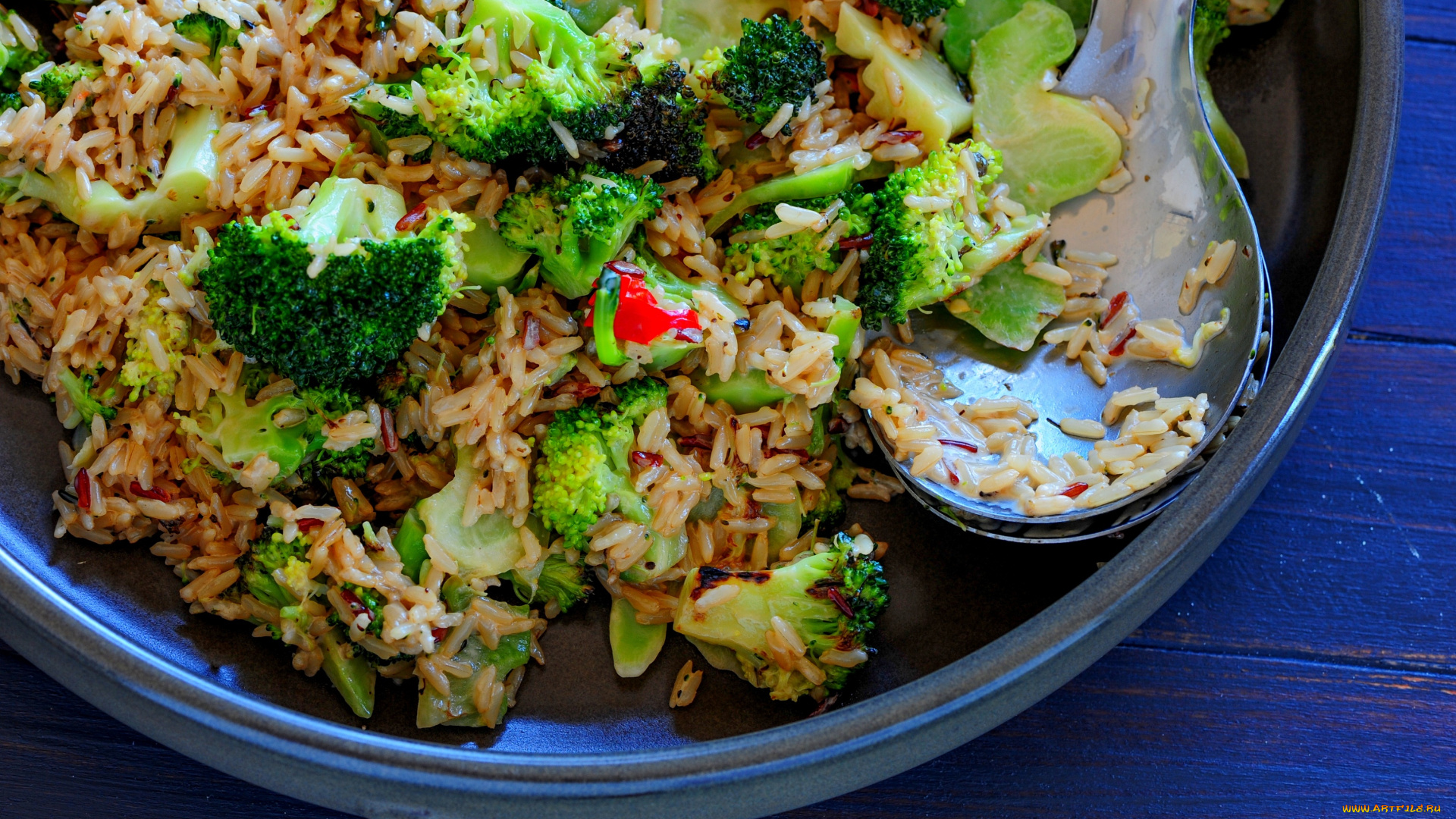 еда, вторые, блюда, второе, блюдо, ложка, брокколи, рис