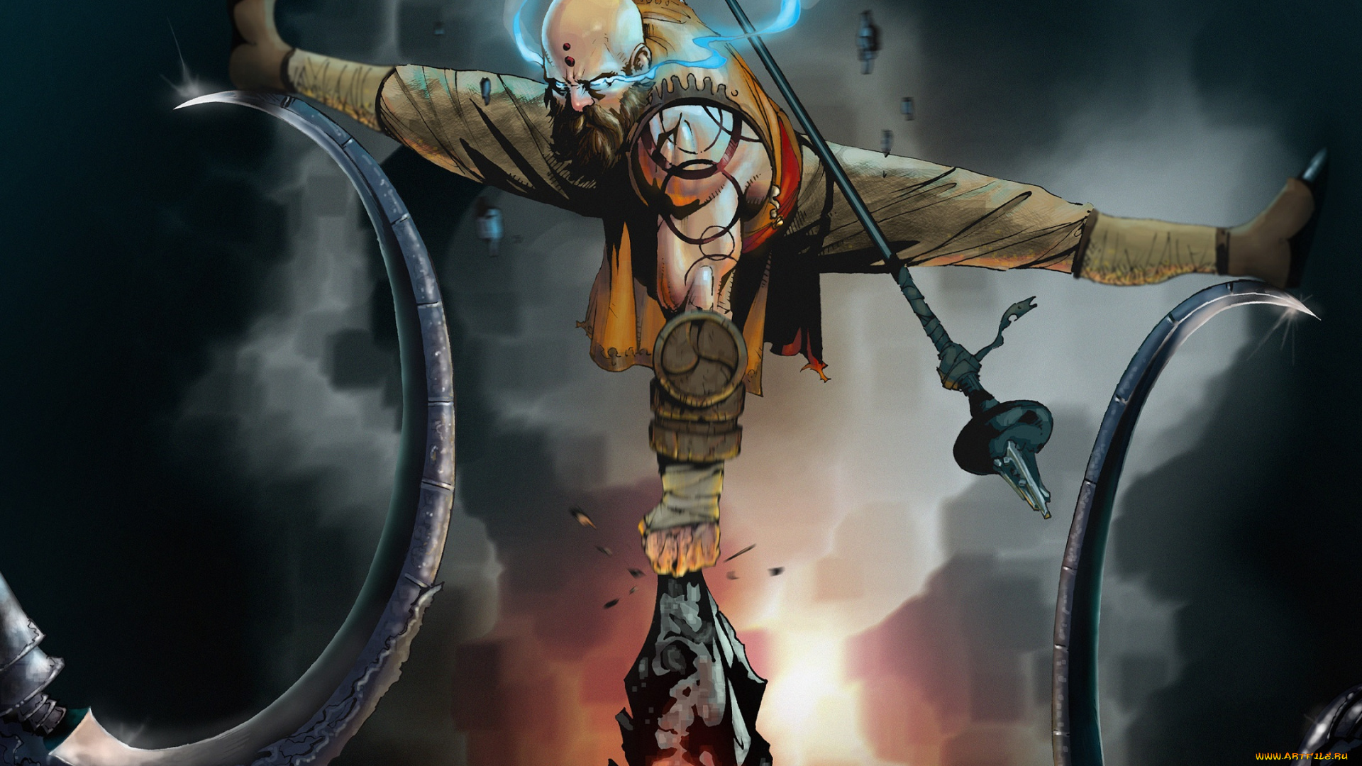 видео, игры, diablo, iii, , reaper, of, souls, серпы, арт, камень, акробат, человек