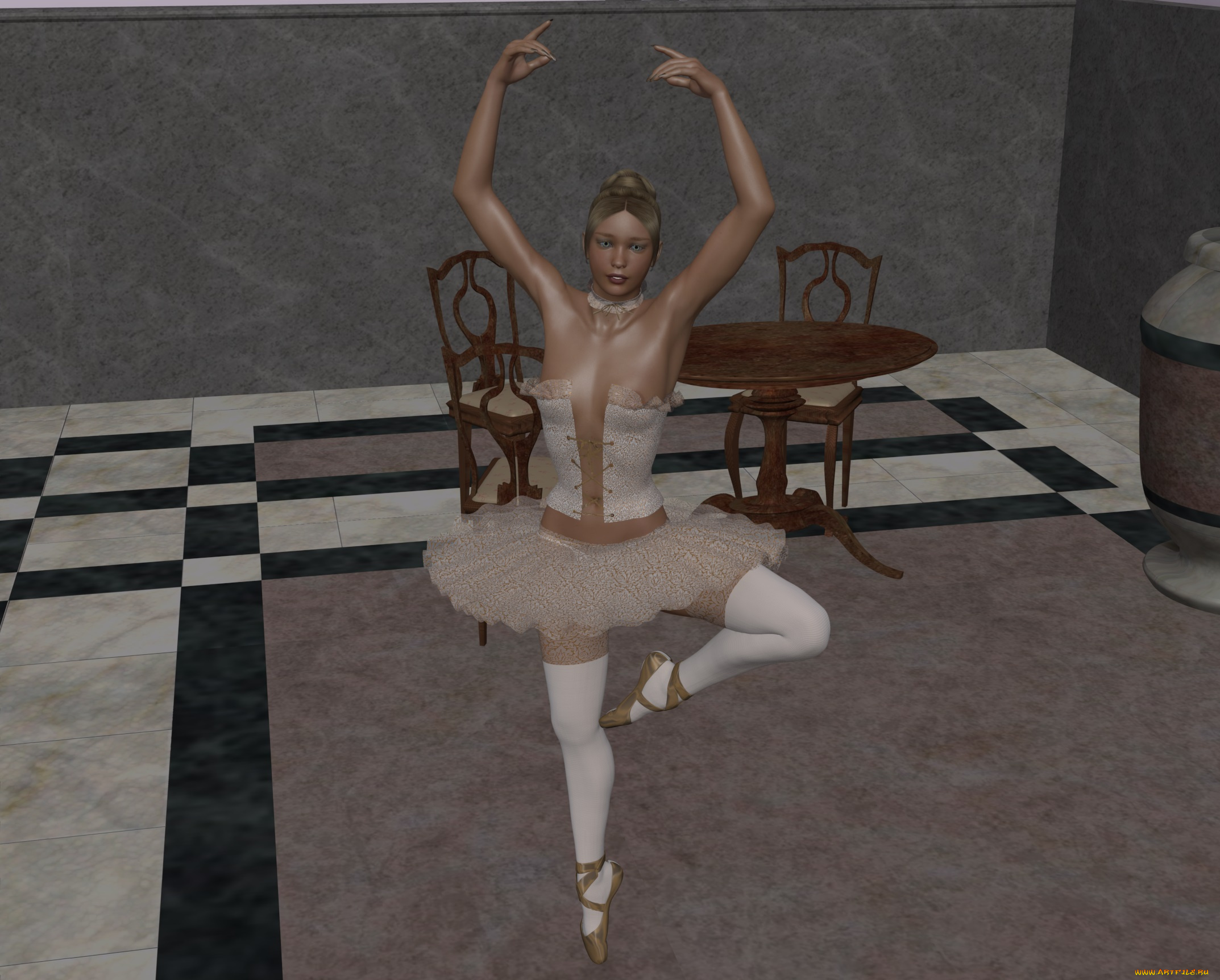 3д, графика, people, , люди, танец, балерина