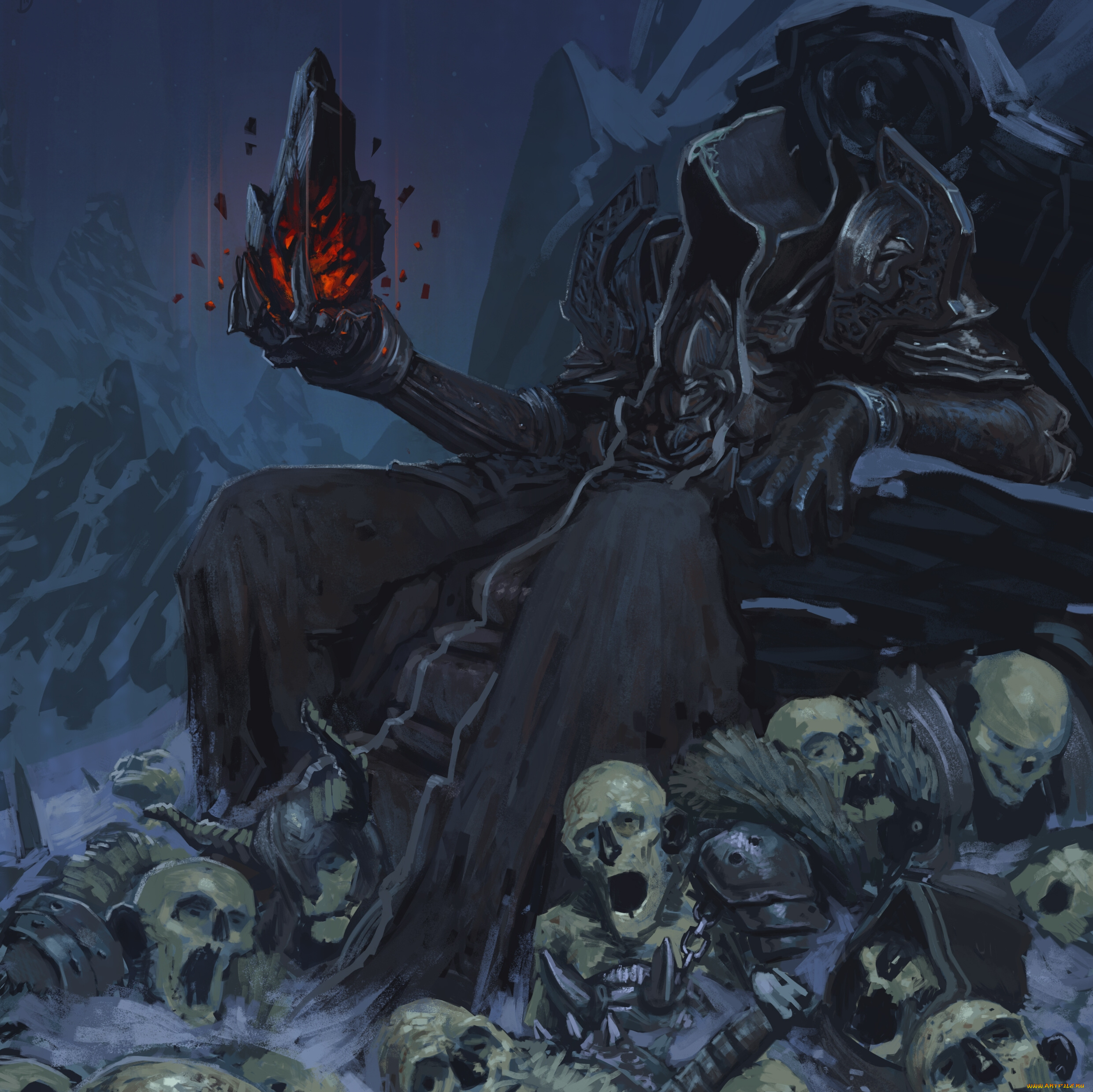 diablo, iii, , reaper, of, souls, видео, игры, арт, демон, скелеты, reaper, of, souls, diablo, iii