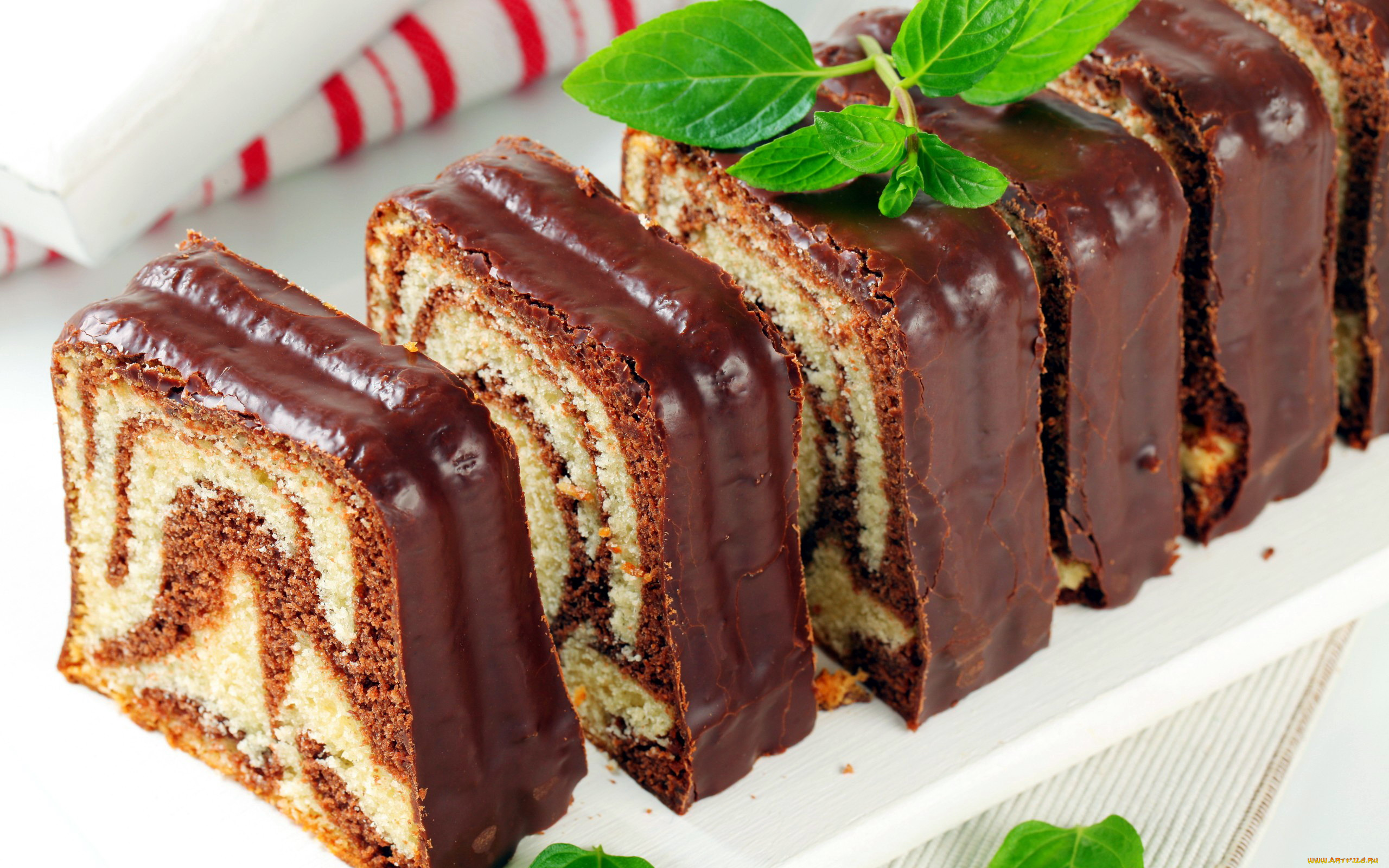 еда, пироги, мята, глазурь