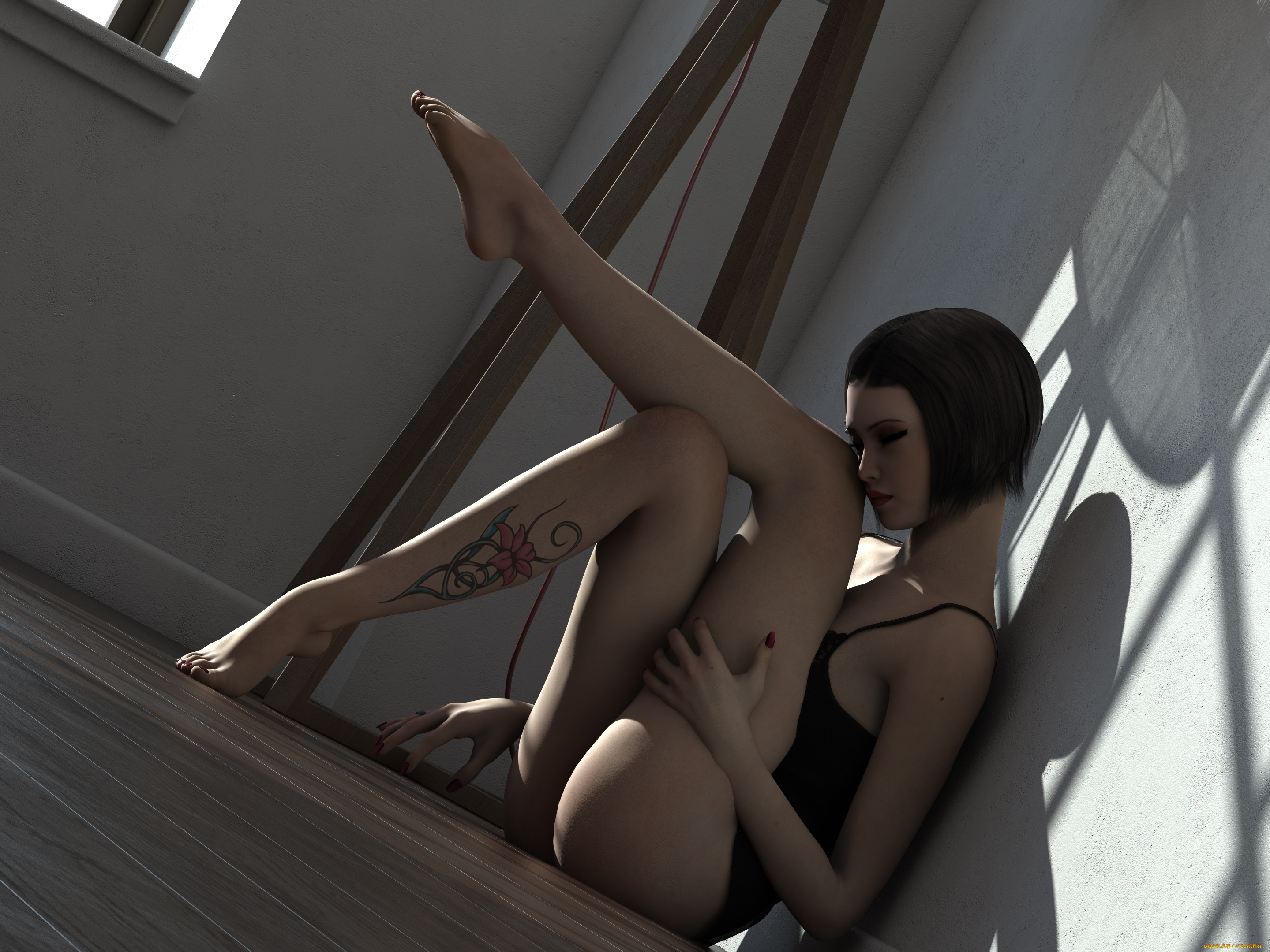 3д, графика, people, , люди, девушка, задумчивость