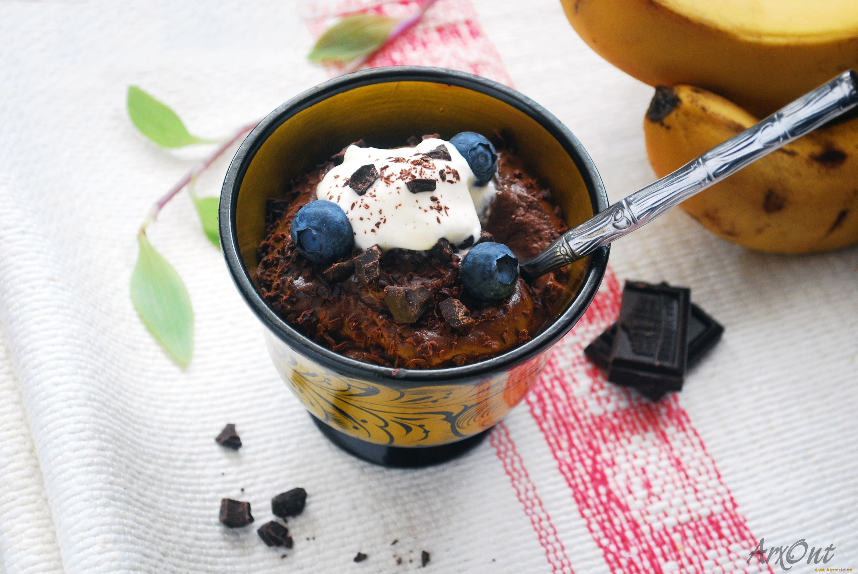 еда, мороженое, , десерты, сладость, черника, десерт, шоколад