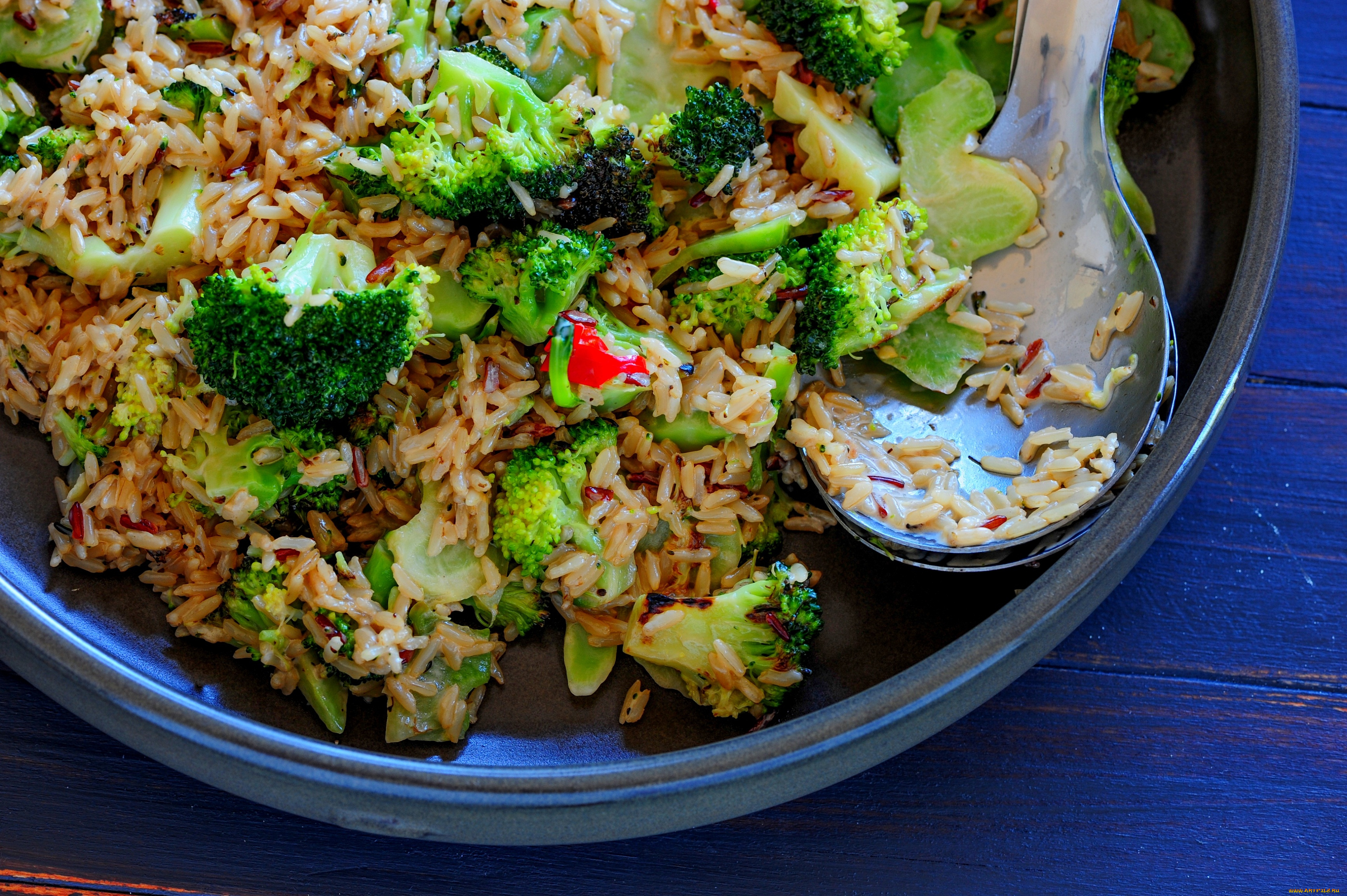 еда, вторые, блюда, второе, блюдо, ложка, брокколи, рис