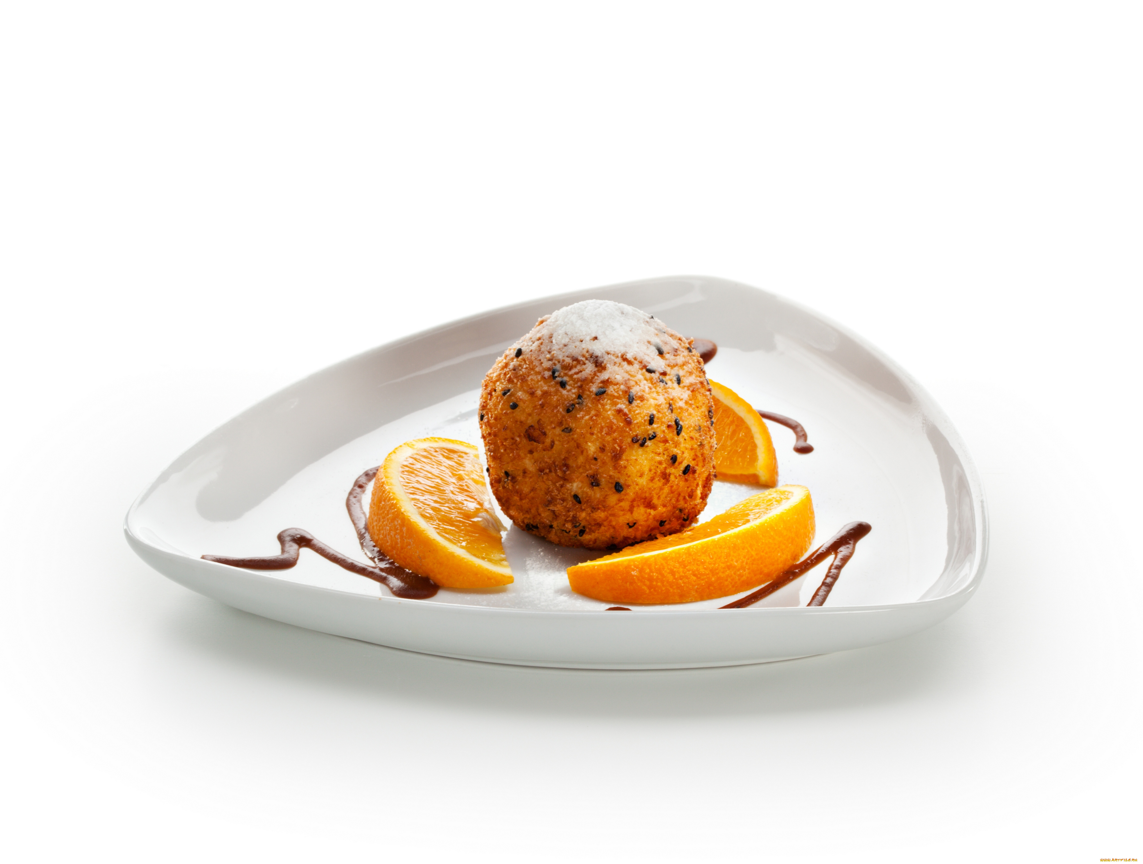 еда, мороженое, , десерты, десерт, дольки, апельсина, шоколад