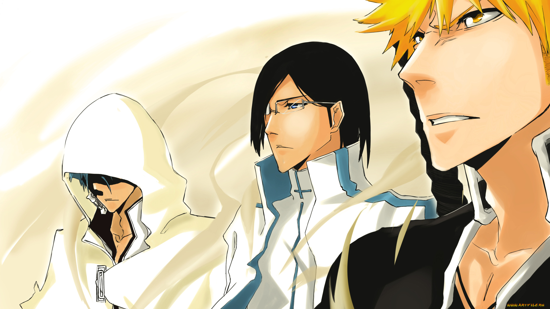 аниме, bleach, grimmjow, jaegerjaquez, shinigami, ichigo, kurosaki, anime, art
