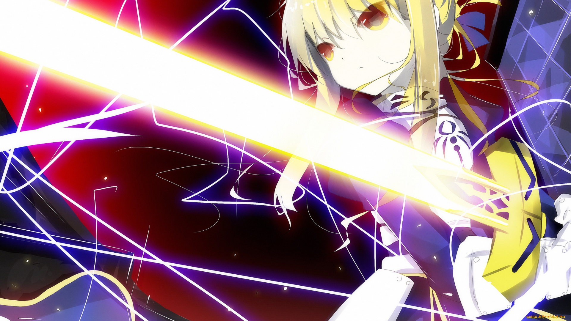 аниме, fate, stay, night, девушка, saber, stay, night