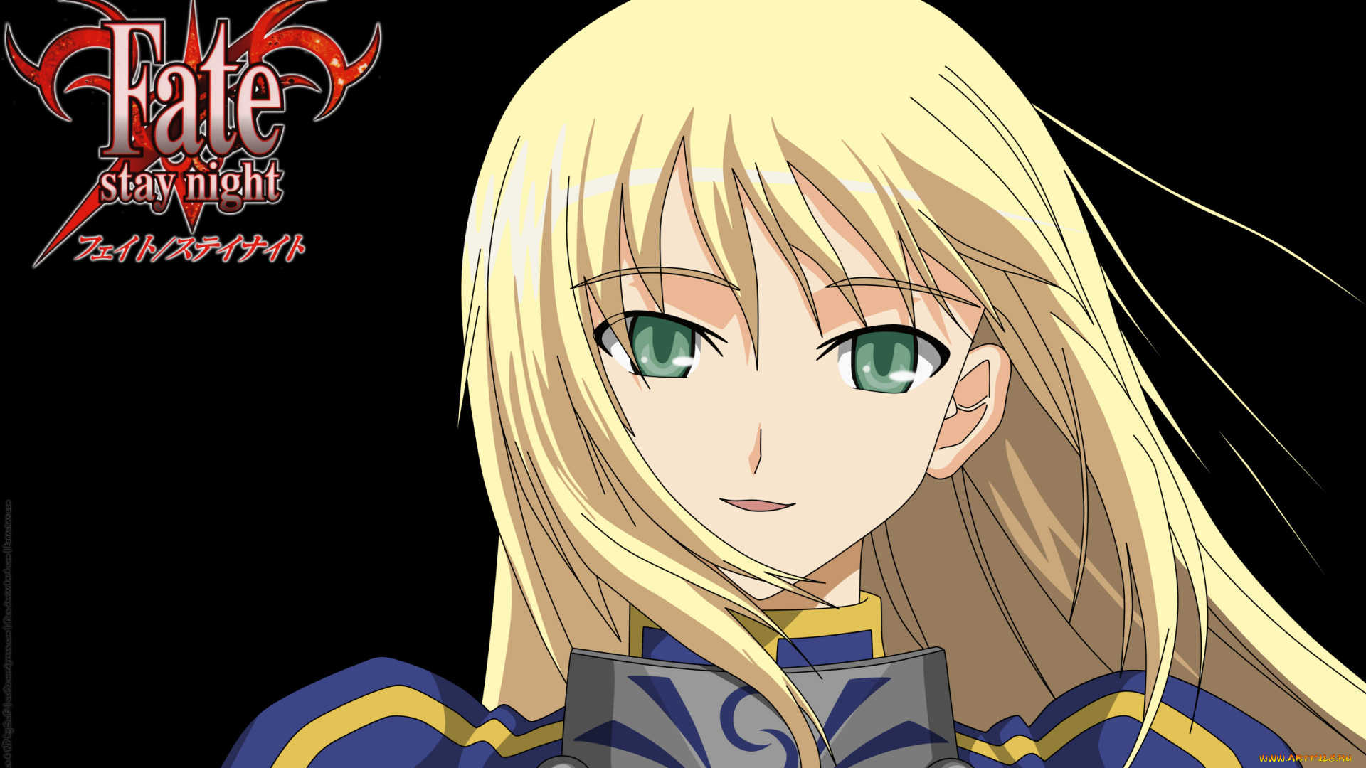 аниме, fate, stay, night, лицо, девушка, saber, stay, night, блондинка, взгляд, портрет