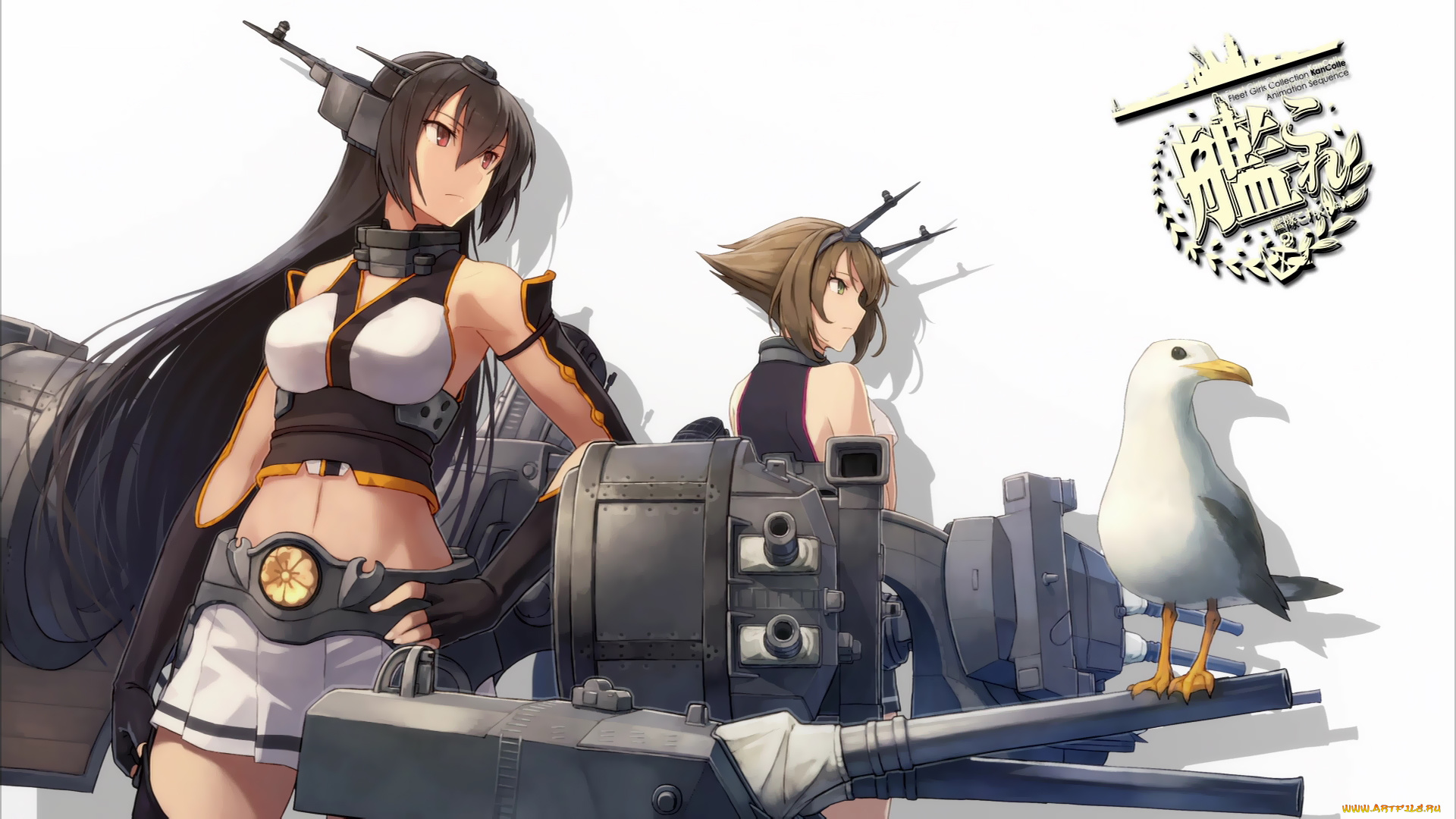 аниме, kantai, collection, оружие, shizuma, yoshinori, девушки, nagato, kantai, collection, mutsu, kancolle