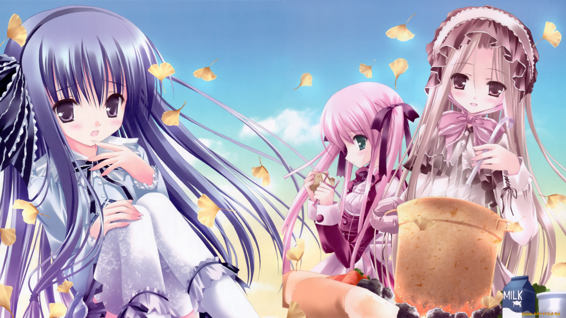 аниме, tinkerbell, , artbook, margulies, popol, fridiksdottir, 8th, duel, dolls, девушки, лепестки, mariangela, claudio, culeman, kanami, charlotte